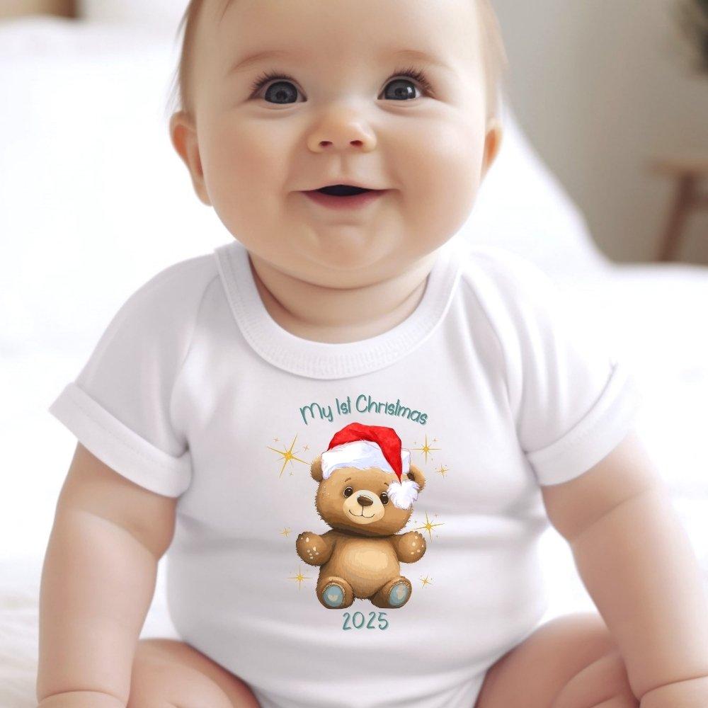 White - Aye Do Gifts - Happy 1st Christmas Gift Hamper - Teddy & Vest - 2