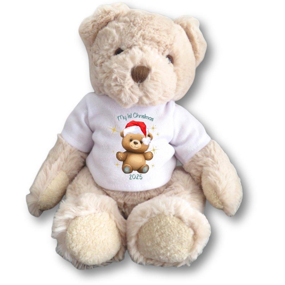 White - Aye Do Gifts - Happy 1st Christmas Gift Hamper - Teddy & Vest - 3