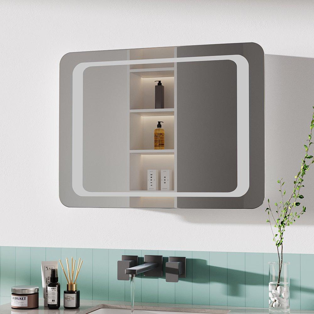 White - Kabinet UK - LED Wall-Mounted Steam-Free Bathroom Mirror - 2