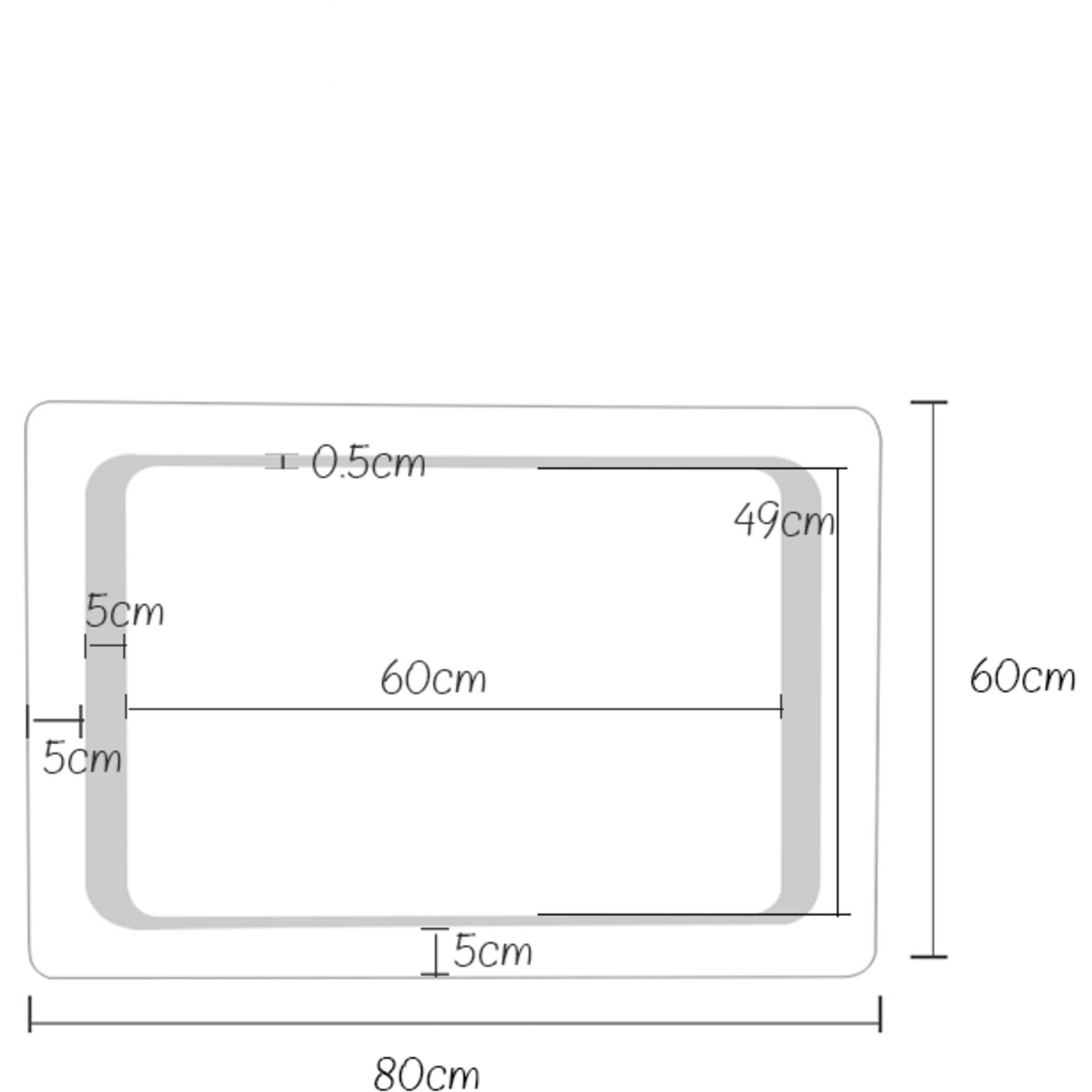 White - Kabinet UK - LED Wall-Mounted Steam-Free Bathroom Mirror - 5