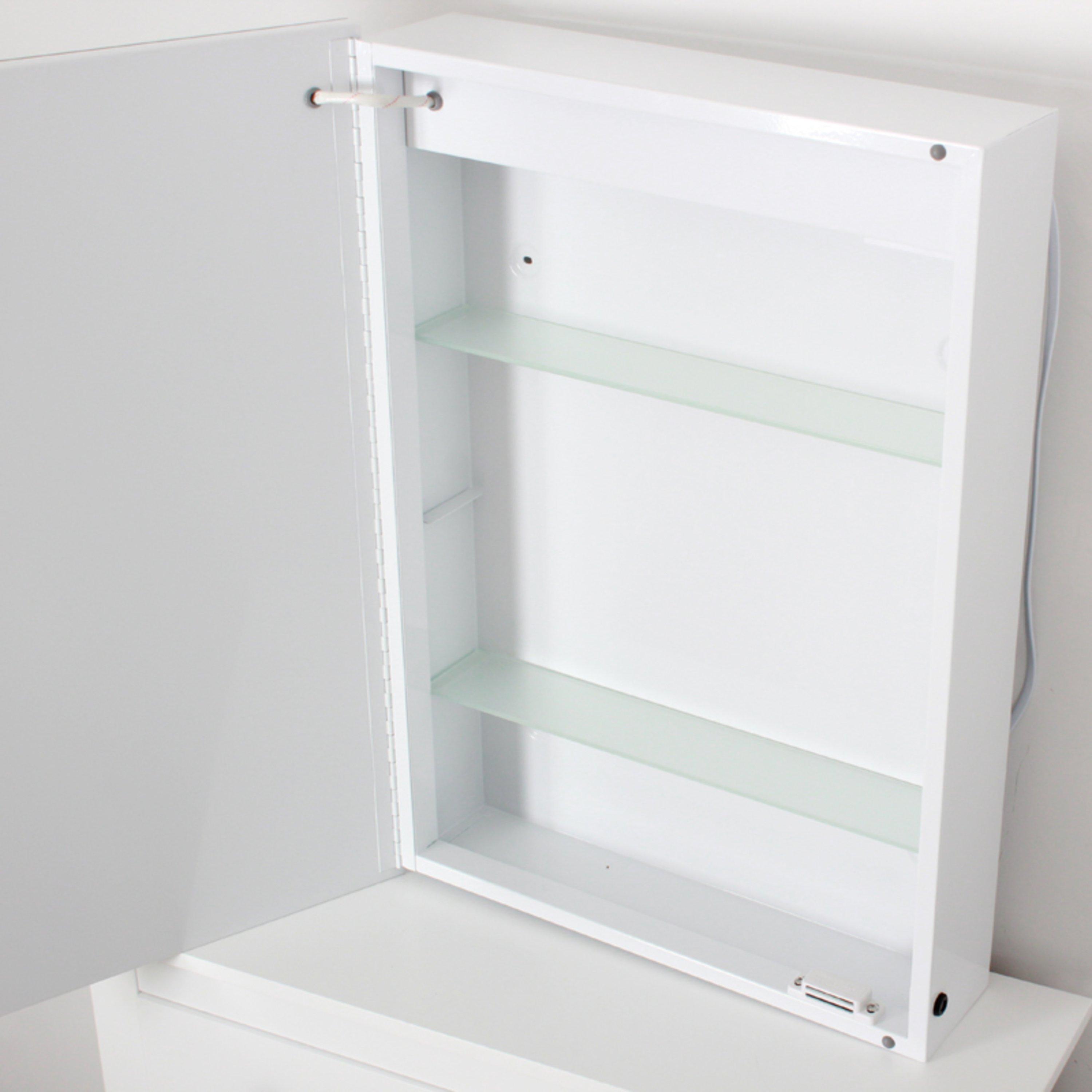White - Kabinet UK - LED Wall-Mount Mirror Cabinet with Demister Pad - 5