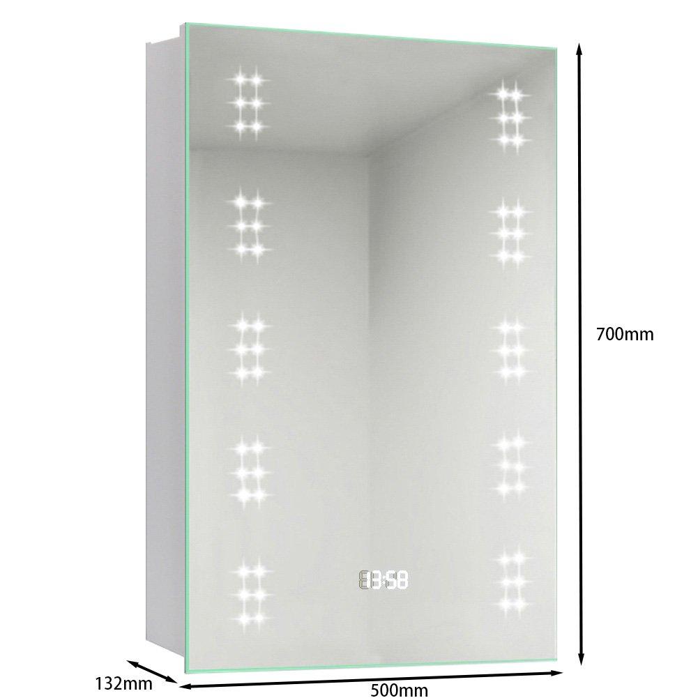 White - Kabinet UK - LED Wall-Mount Mirror Cabinet with Demister Pad - 9