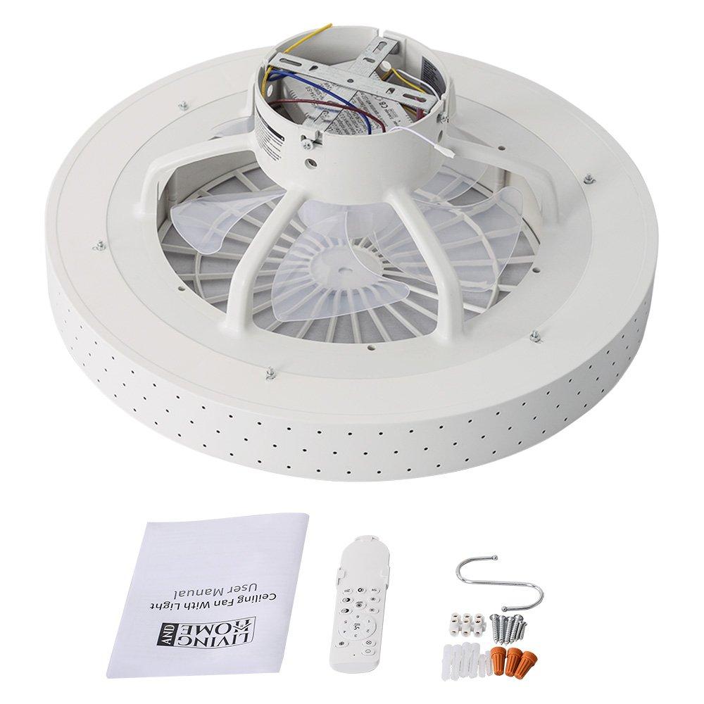 White - Kabinet UK - Round Acrylic Ceiling Mount LED Fan Light - 7