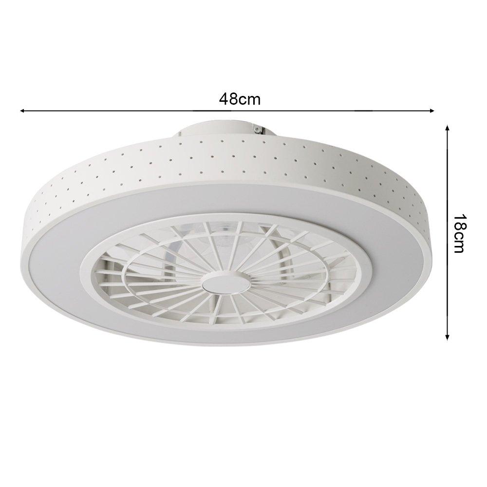 White - Kabinet UK - Round Acrylic Ceiling Mount LED Fan Light - 8