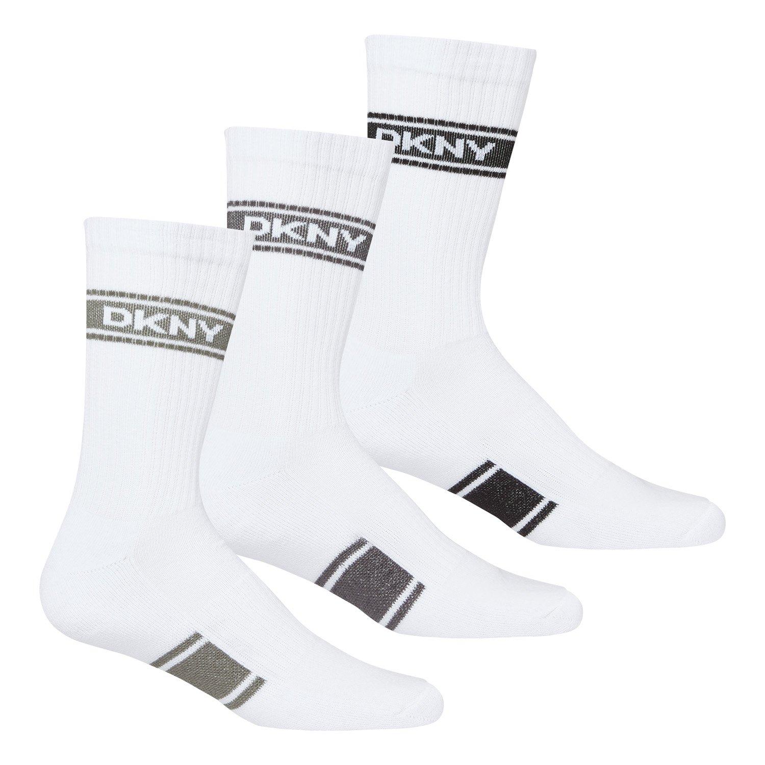 Weiß - DKNY - 3 pack Mens Sport Socks Lacon - 1