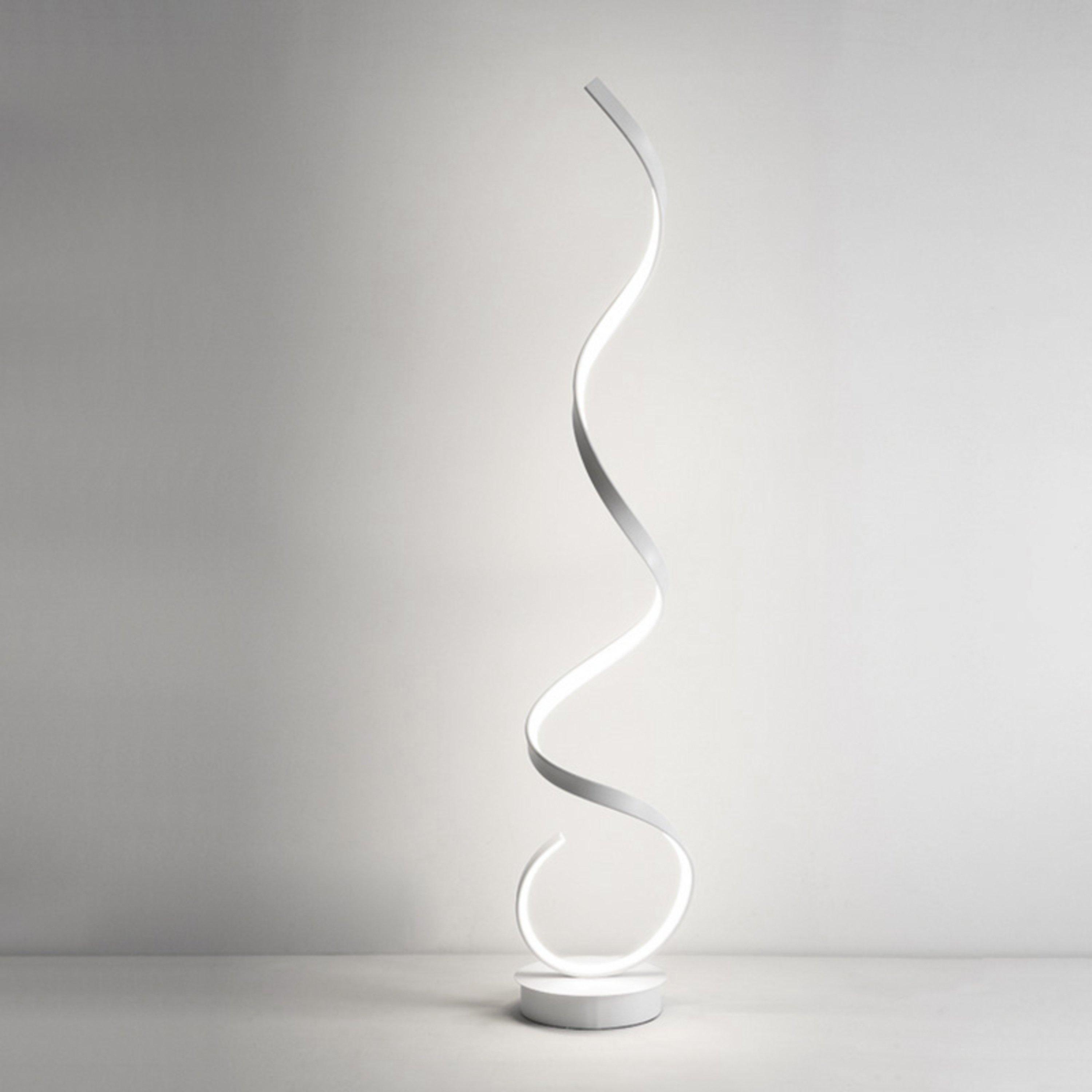 Kabinet Uk  Modern Led Spiral Floor Lamp For Living Room White