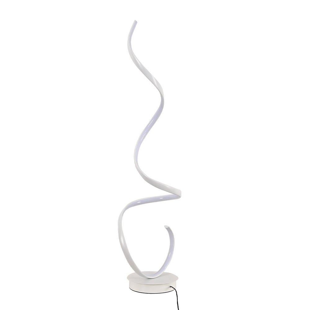 White - Kabinet UK - Modern White LED Spiral Floor Lamp for Living Room - 2