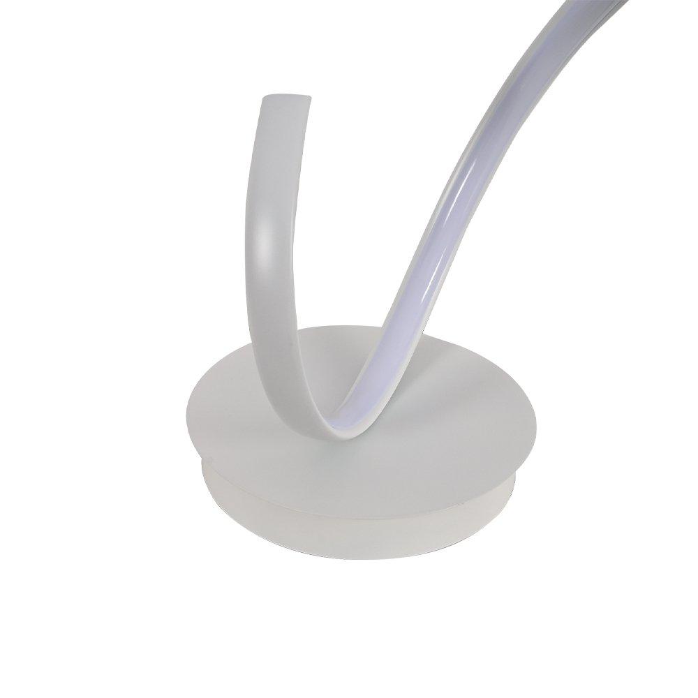 White - Kabinet UK - Modern White LED Spiral Floor Lamp for Living Room - 3