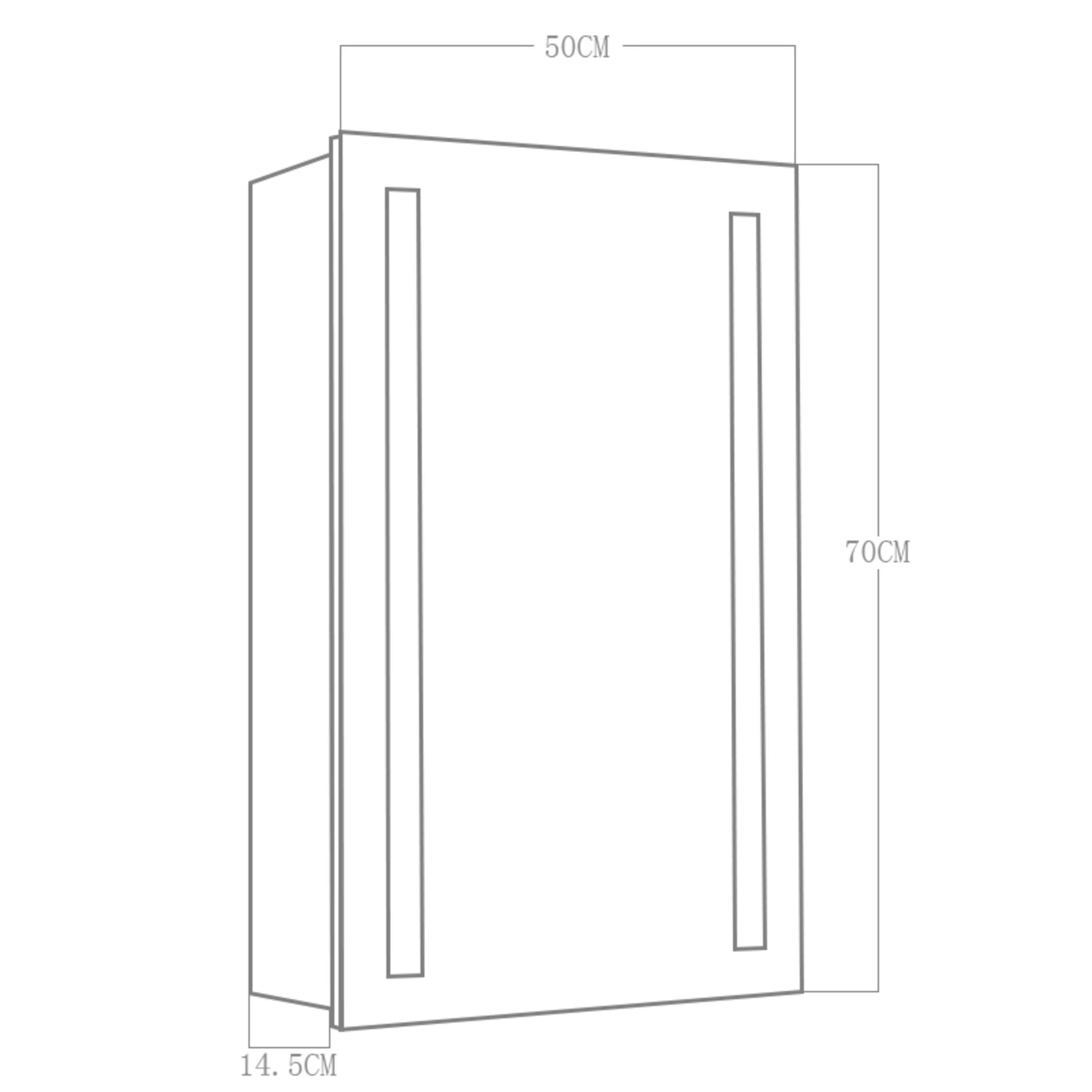 White - Kabinet UK - Wall-Mounted LED Bathroom Mirror Cabinet & Shelves - 5