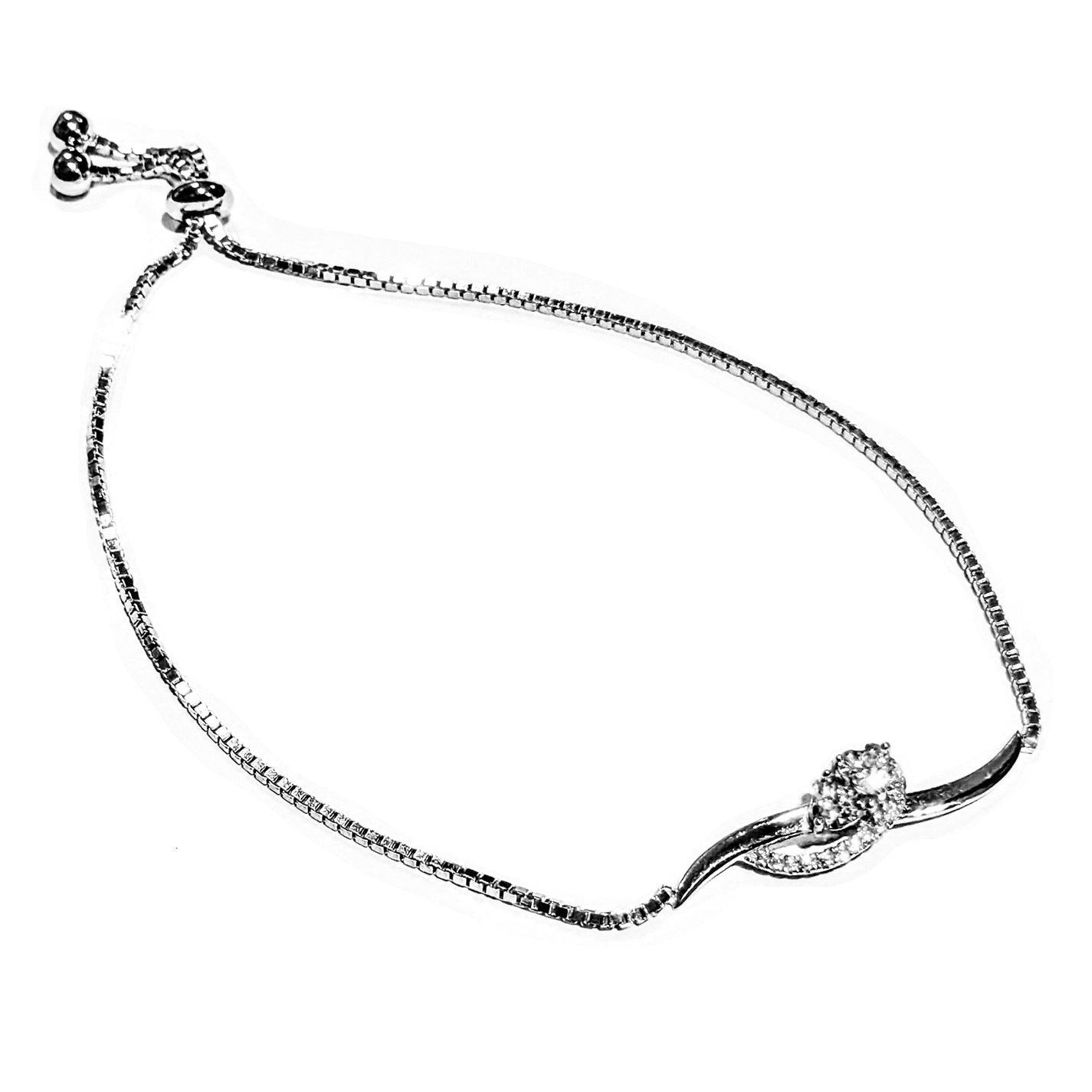 Silver - Espree - A beautiful Sterling Silver adjustable toggle brac - 1