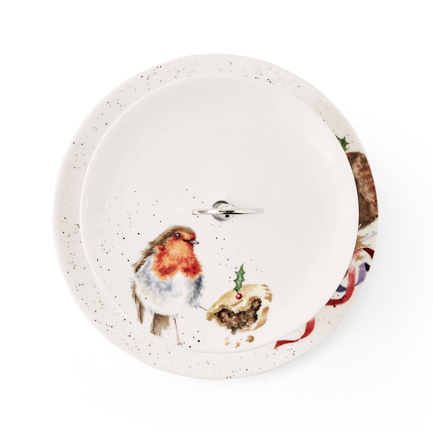Multi - Royal Worcester Wrendale - Wrendale Designs Robin   Bunny Cake Stand - 3