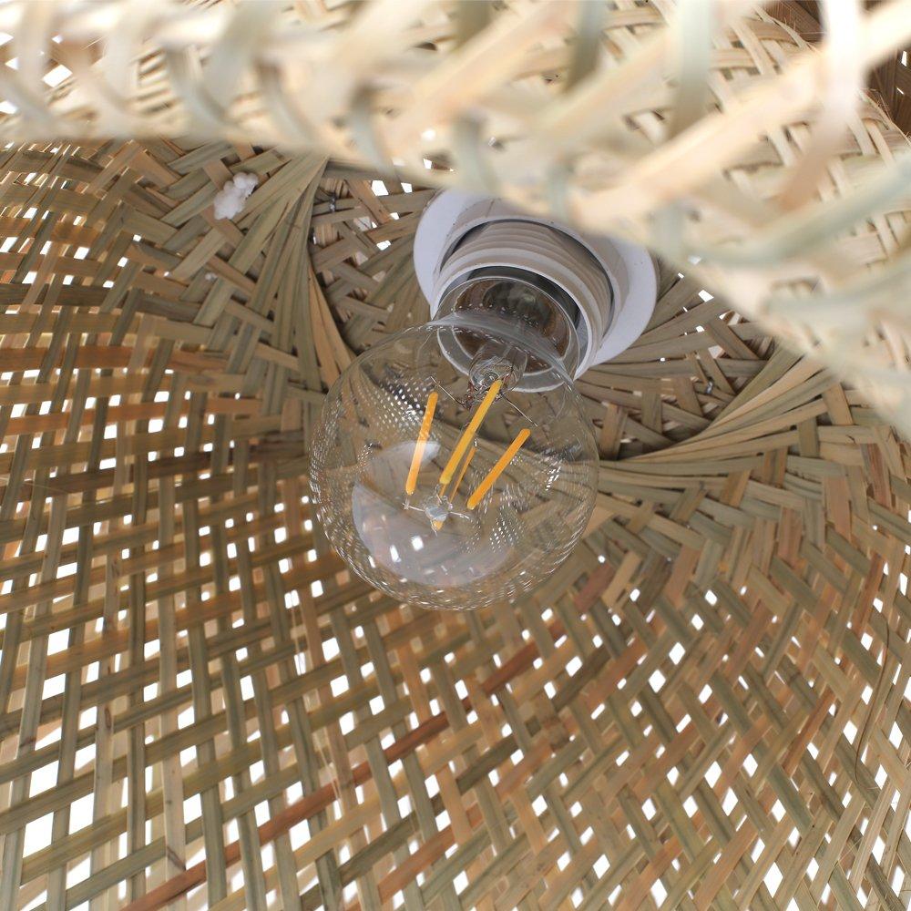 Brown Black - Kabinet UK - Traditional Woven Rattan Floor Lamp - 7