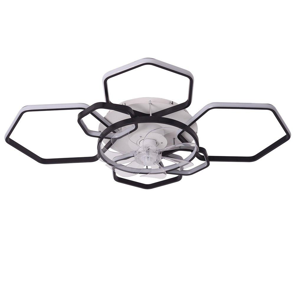 White - Kabinet UK - Geometrical Ceiling Mount LED Fan Light - 3
