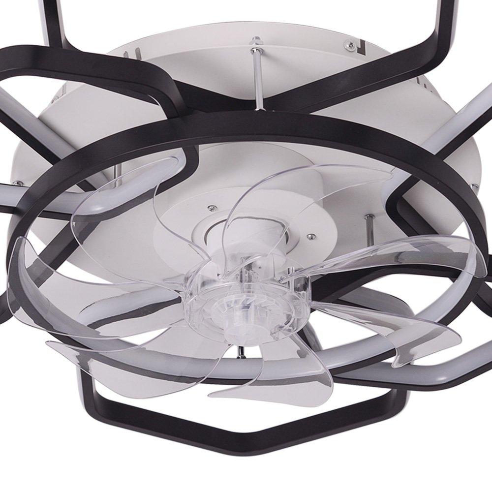 White - Kabinet UK - Geometrical Ceiling Mount LED Fan Light - 7