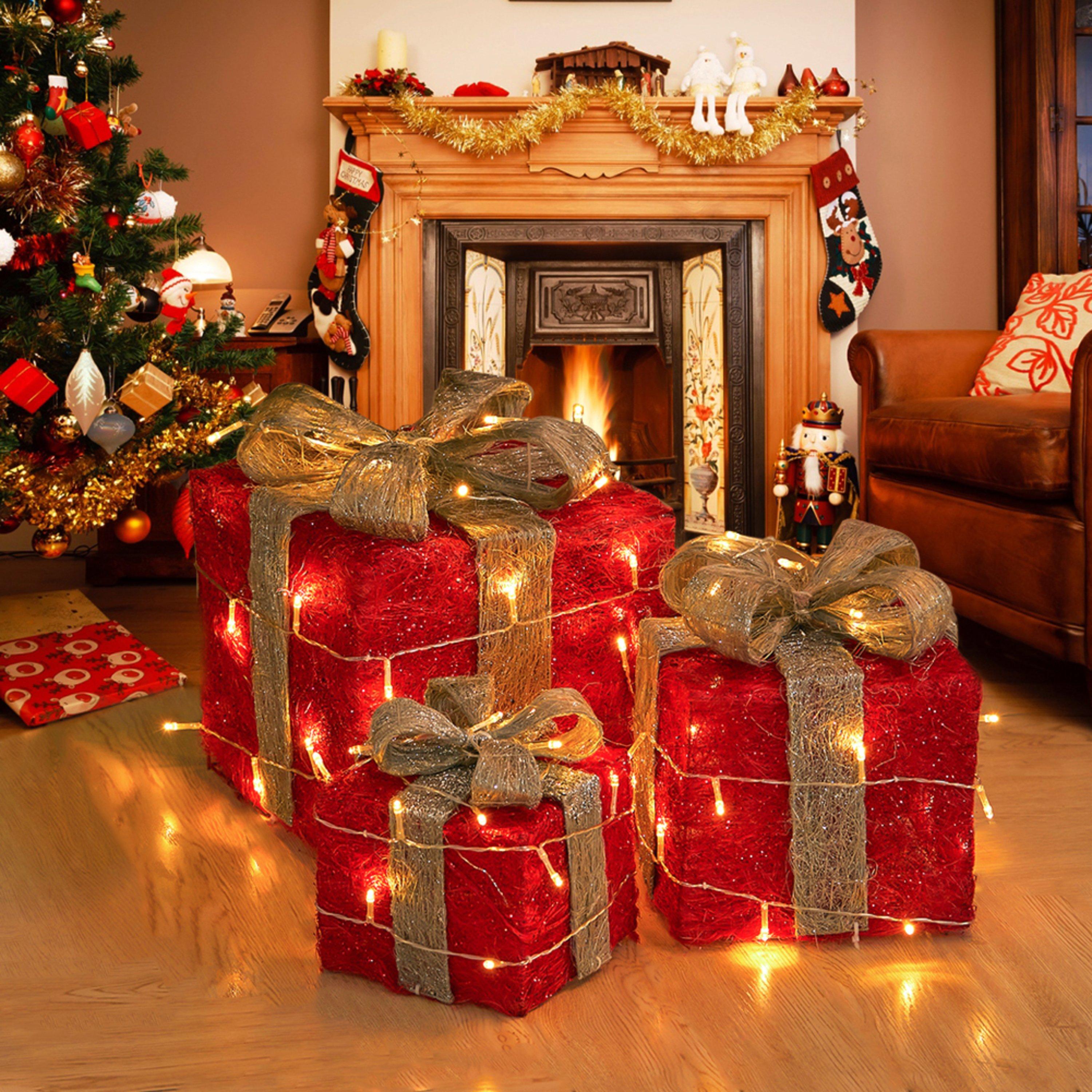 Silver - LIFE IDEAS - Square Christmas Gift Boxes - 2