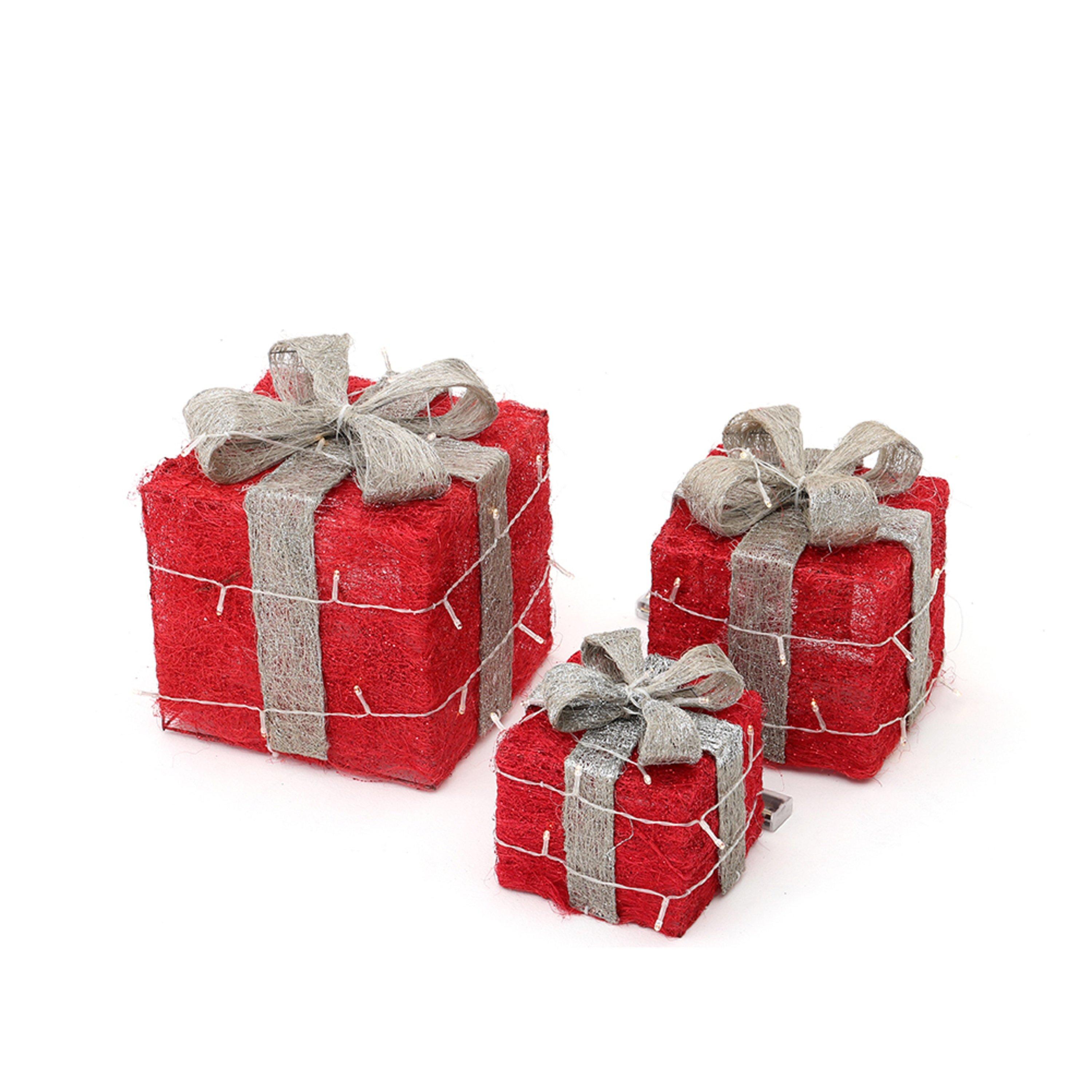 Silver - LIFE IDEAS - Square Christmas Gift Boxes - 3