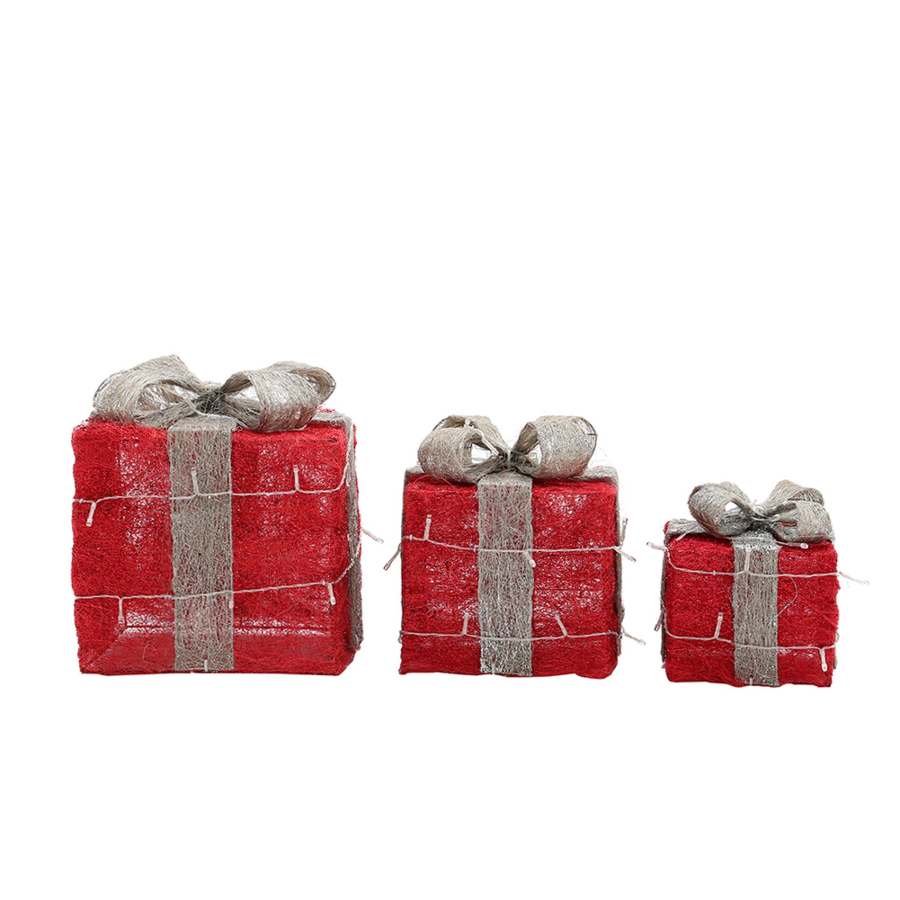 Silver - LIFE IDEAS - Square Christmas Gift Boxes - 4