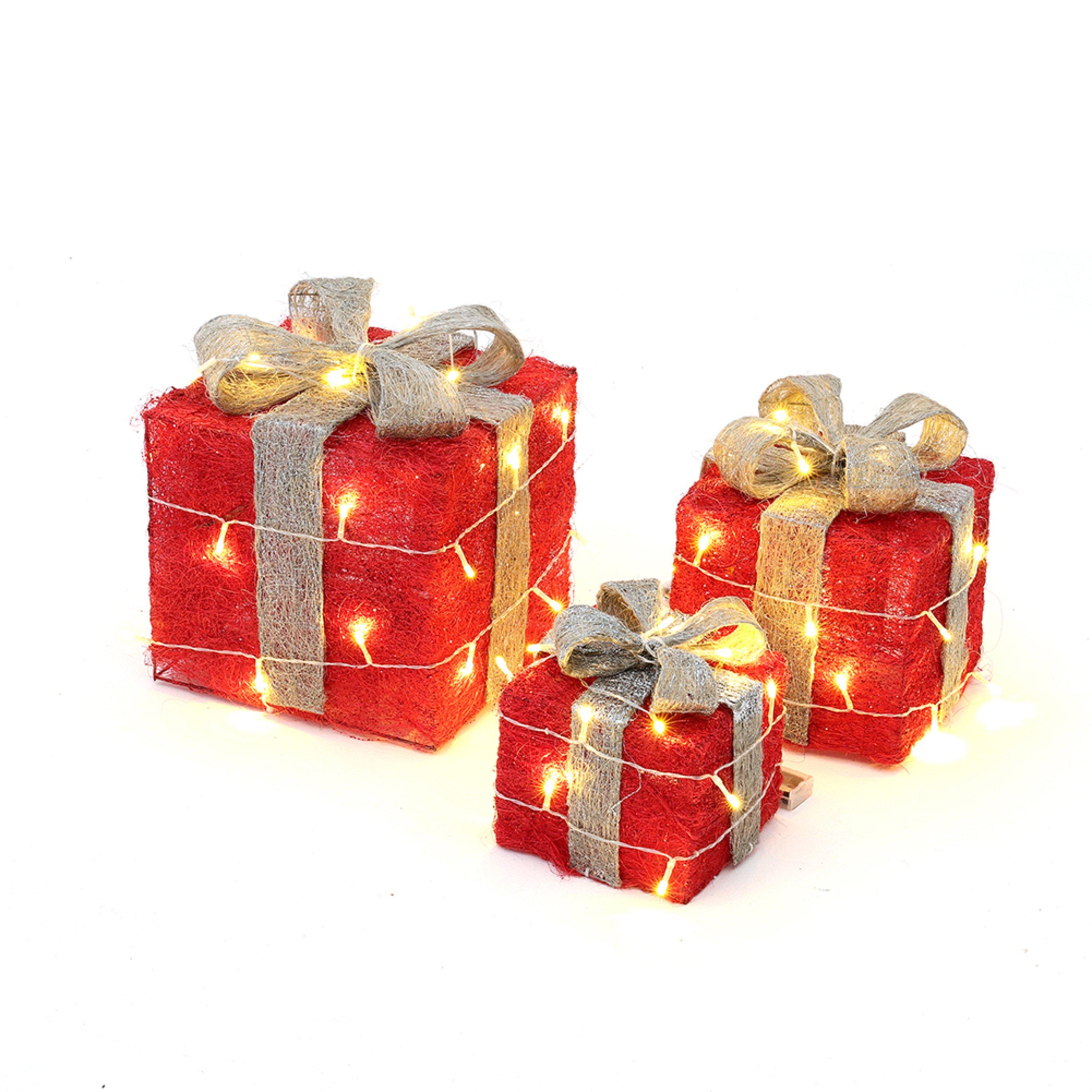 Silver - LIFE IDEAS - Square Christmas Gift Boxes - 5
