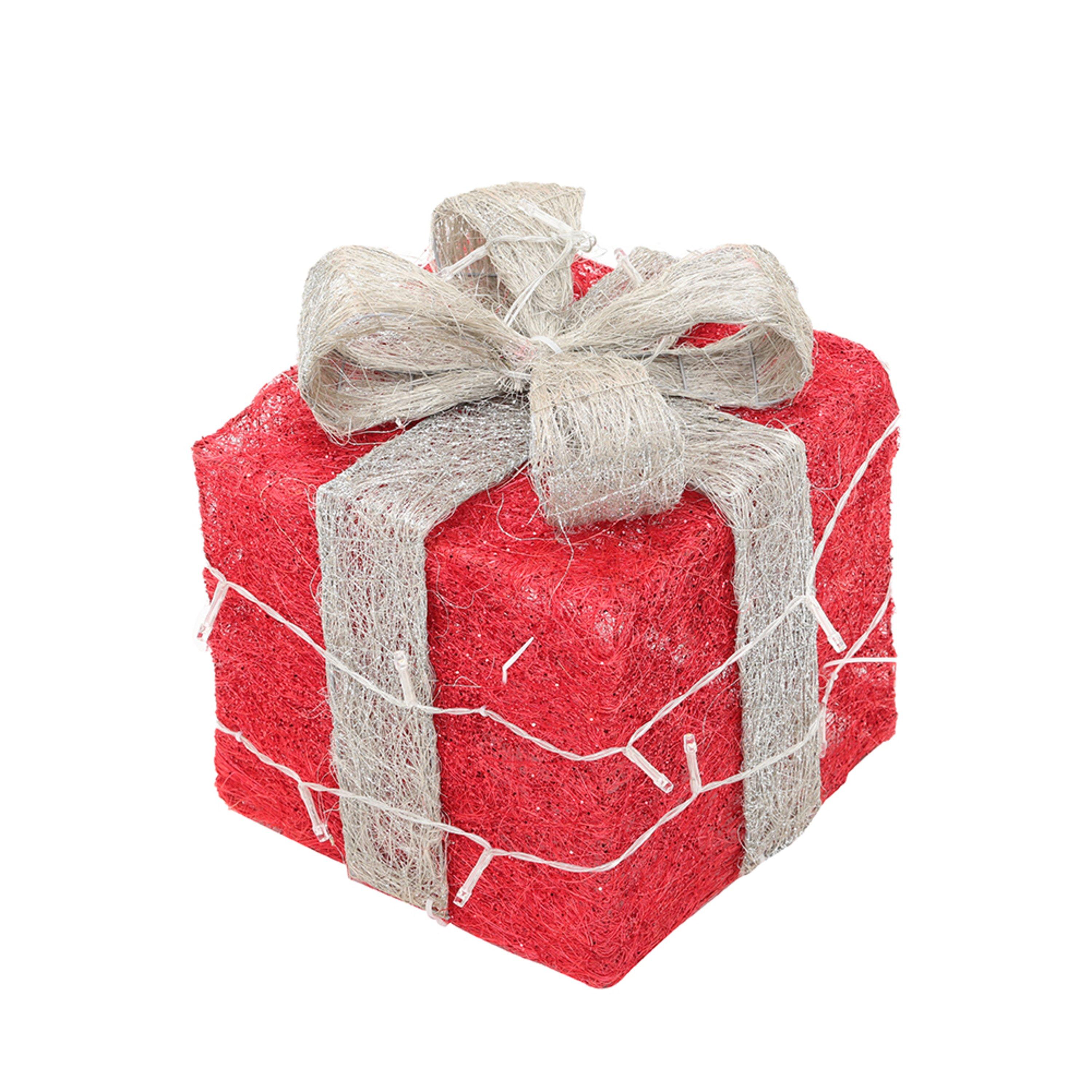 Silver - LIFE IDEAS - Square Christmas Gift Boxes - 6