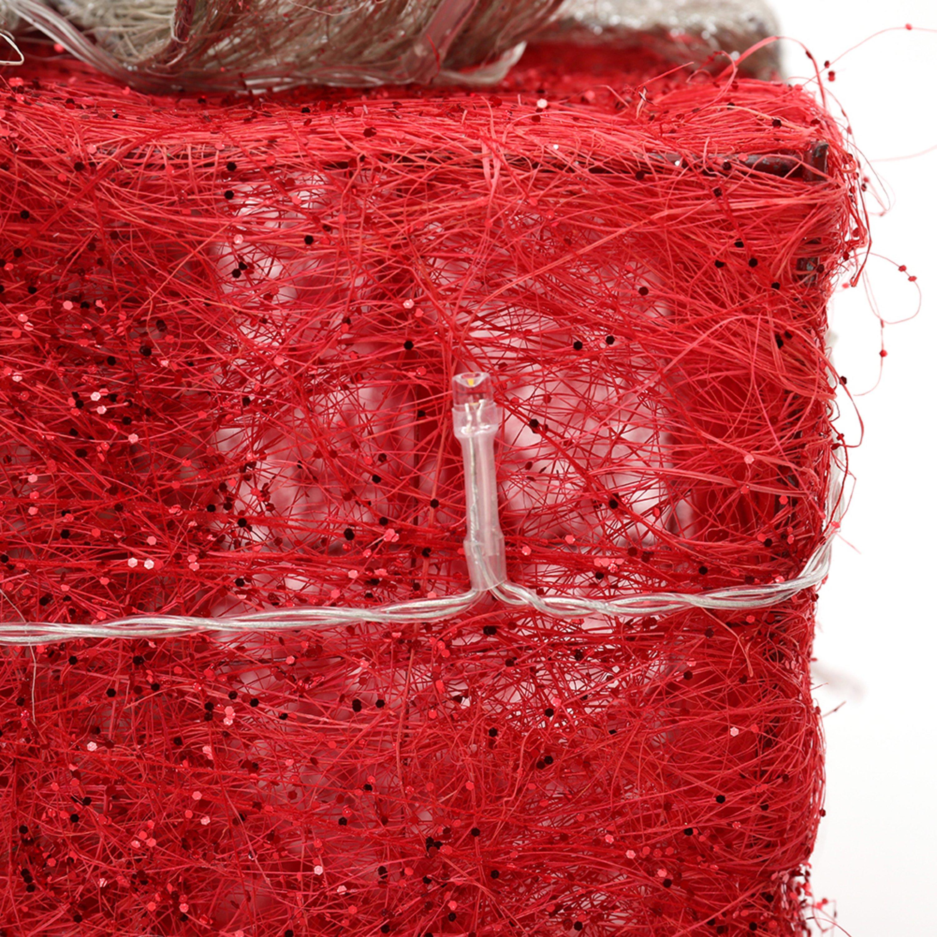 Silver - LIFE IDEAS - Square Christmas Gift Boxes - 8