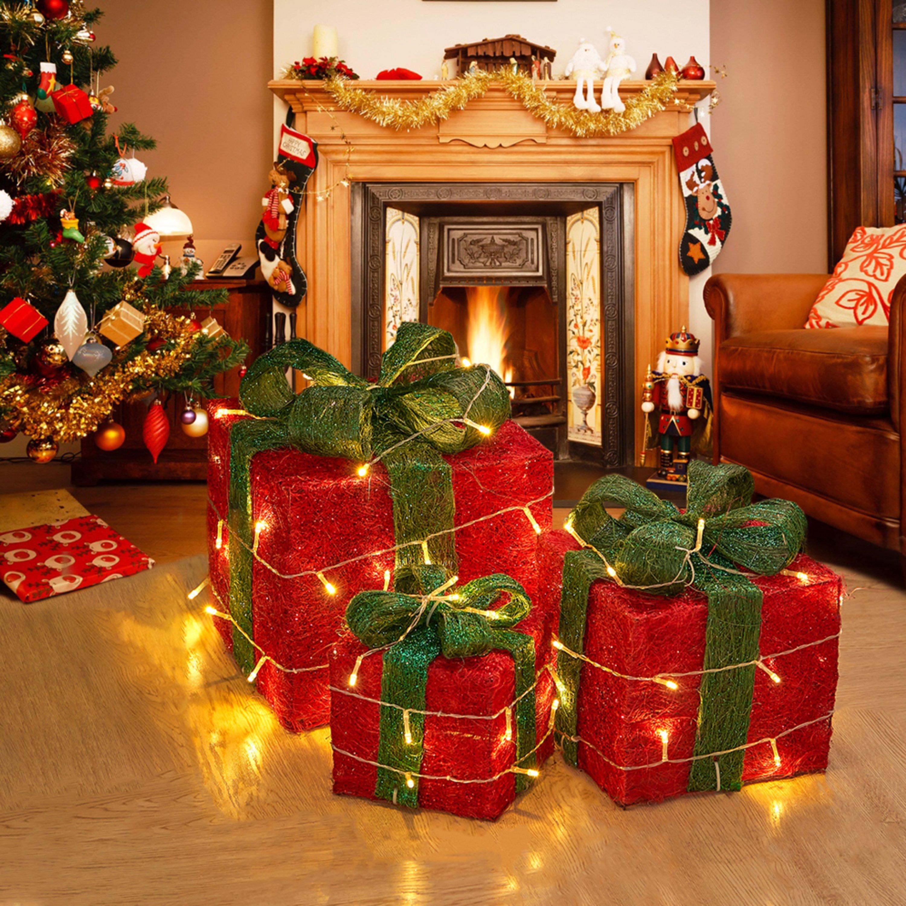 Green - LIFE IDEAS - Square Christmas Gift Boxes - 2