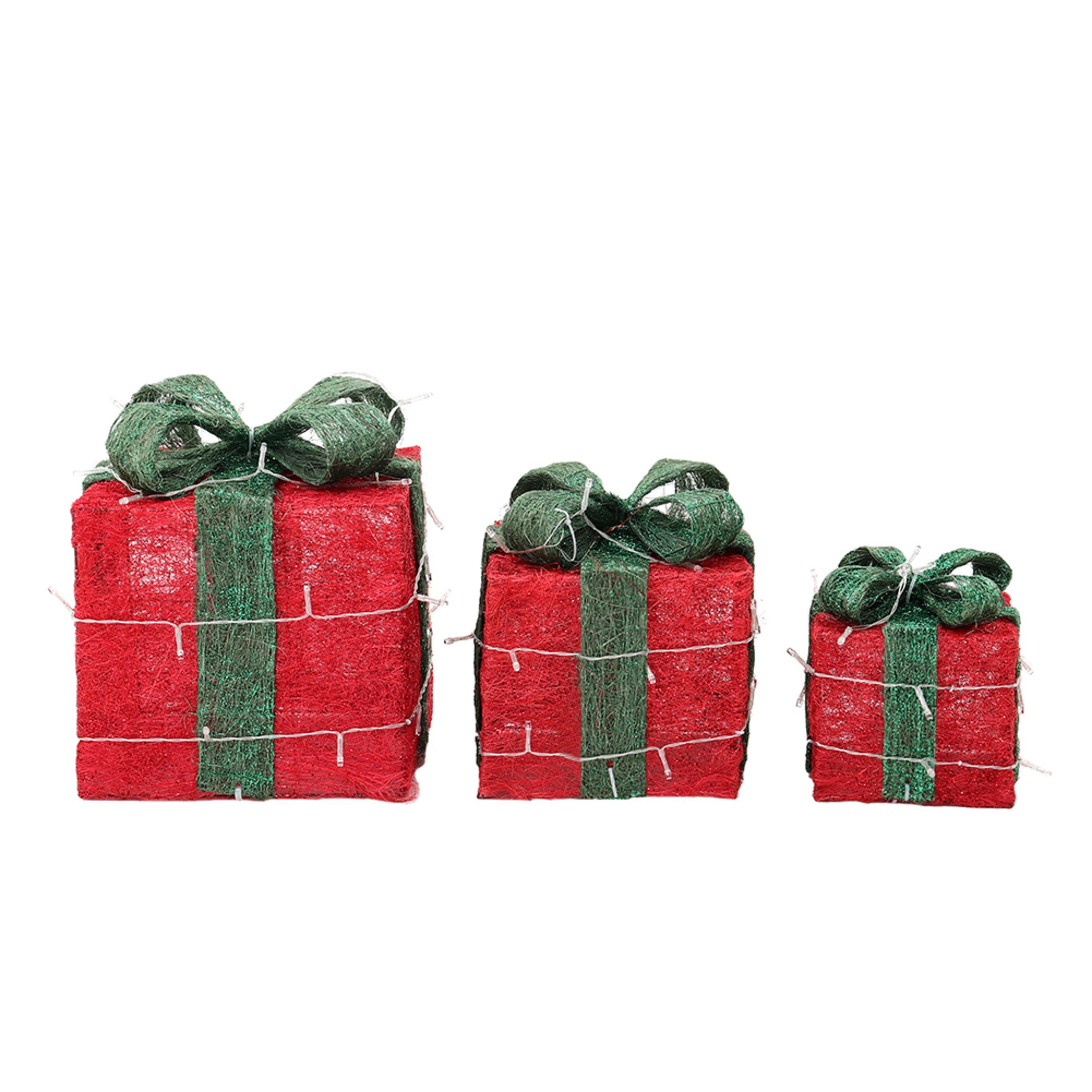 Green - LIFE IDEAS - Square Christmas Gift Boxes - 3