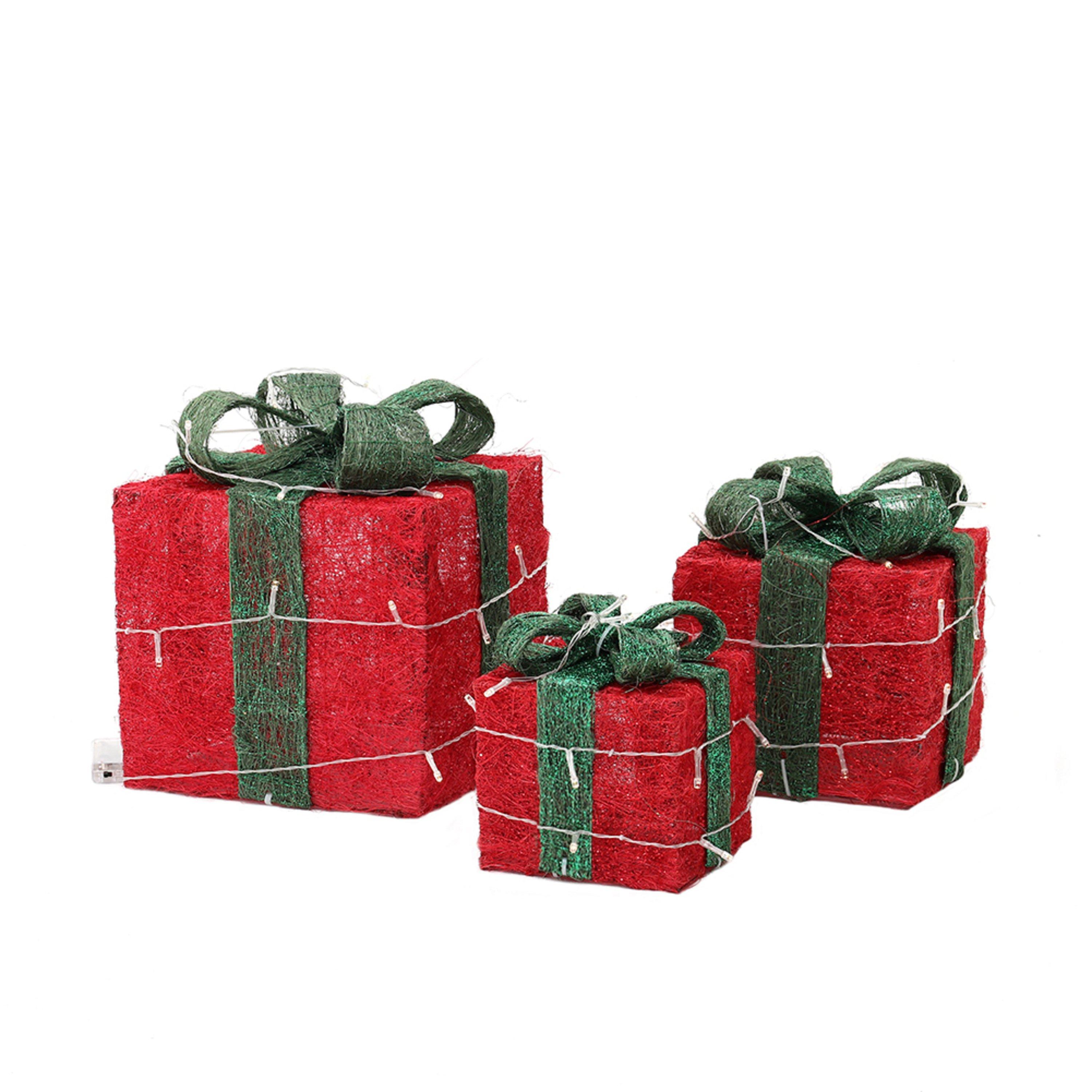 Green - LIFE IDEAS - Square Christmas Gift Boxes - 4