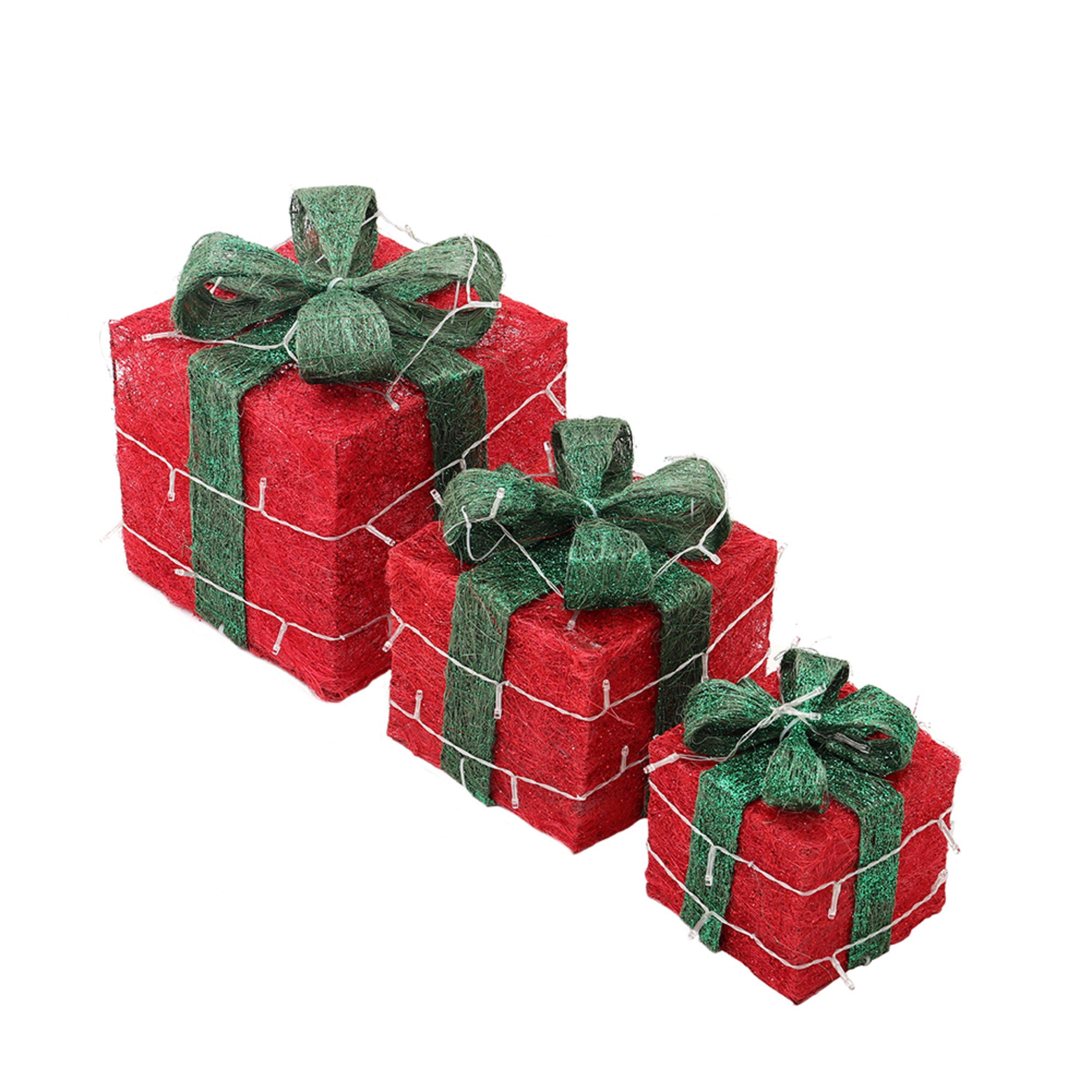 Green - LIFE IDEAS - Square Christmas Gift Boxes - 5