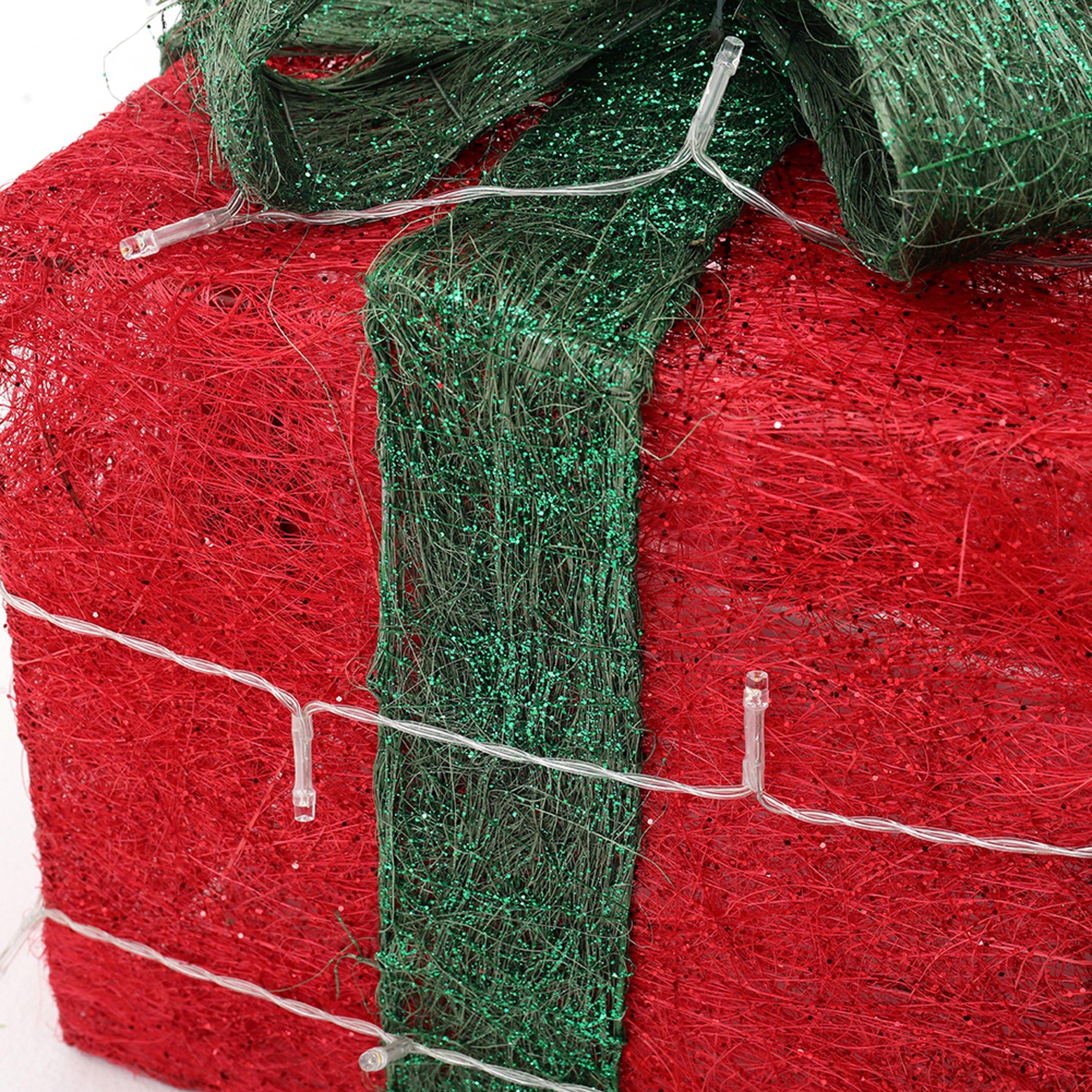 Green - LIFE IDEAS - Square Christmas Gift Boxes - 8