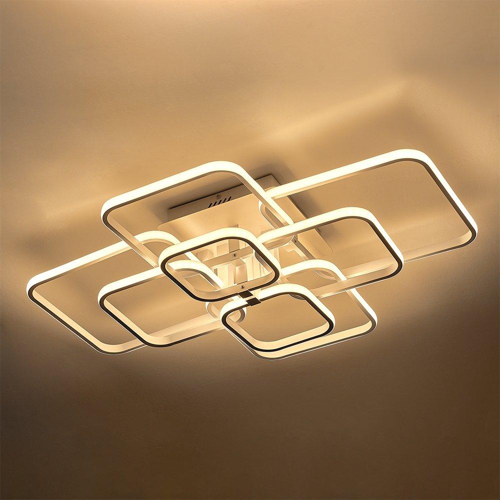White - Kabinet UK - Contemporary LED Energy-Efficient Semi-Flush Light - 1
