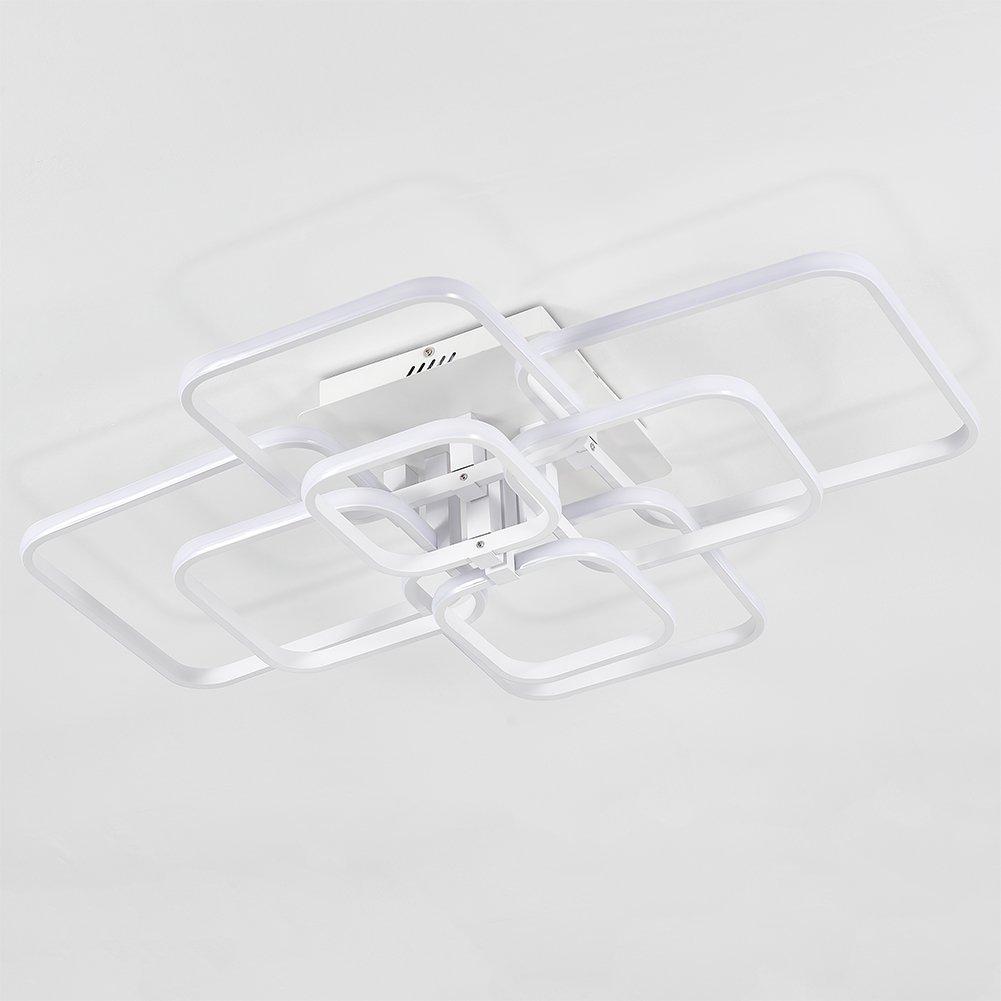 White - Kabinet UK - Contemporary LED Energy-Efficient Semi-Flush Light - 2