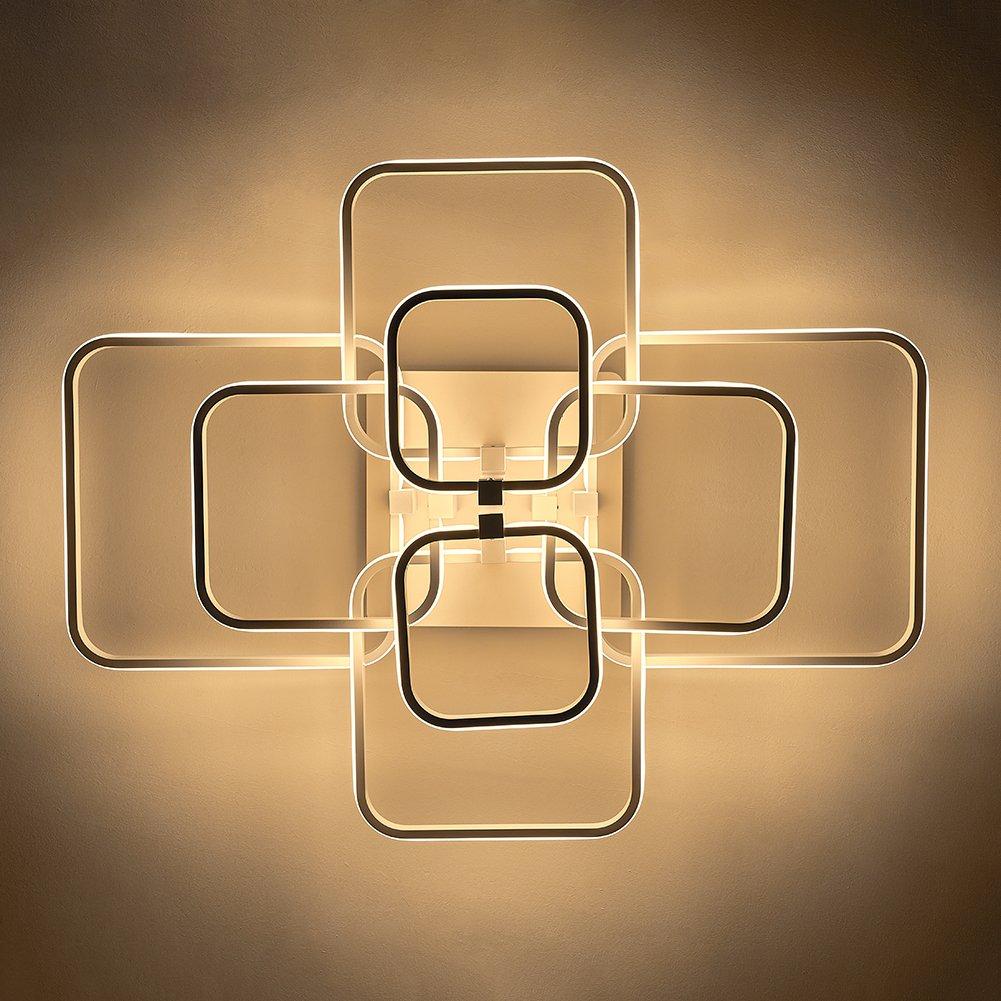 White - Kabinet UK - Contemporary LED Energy-Efficient Semi-Flush Light - 3