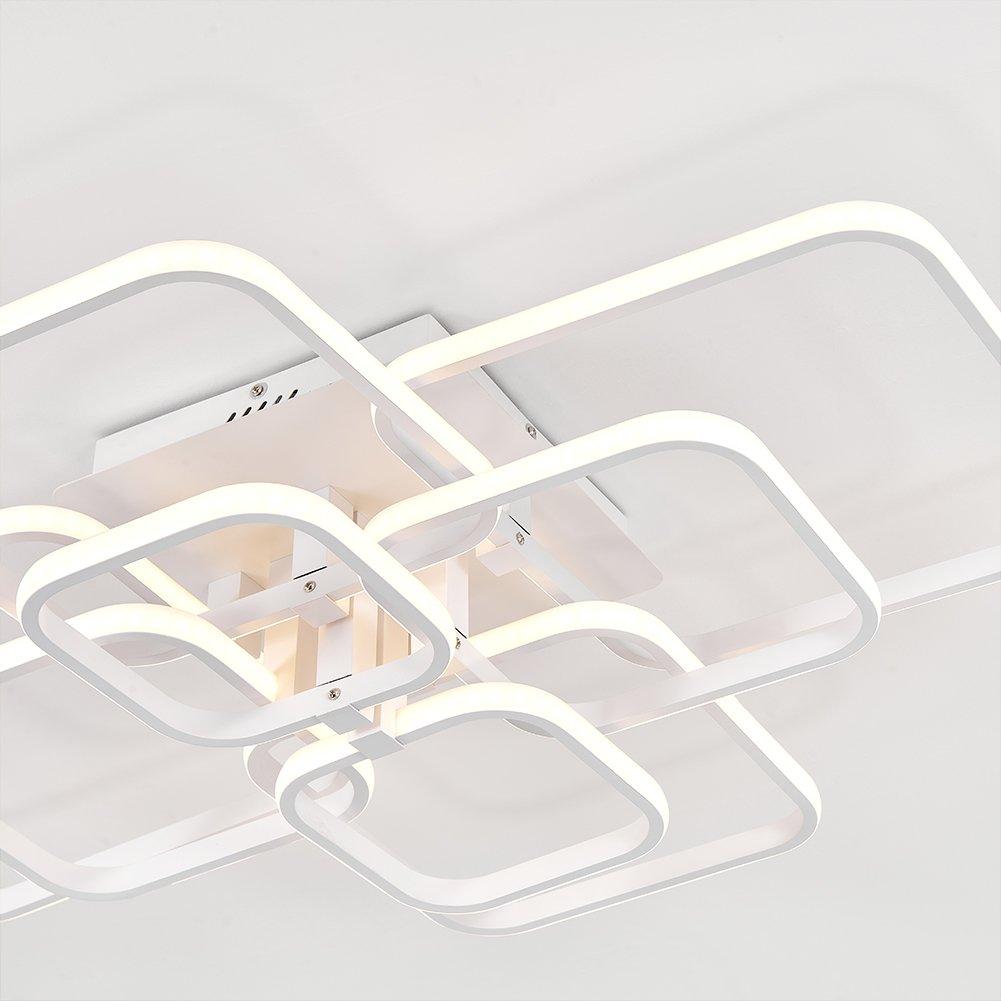 White - Kabinet UK - Contemporary LED Energy-Efficient Semi-Flush Light - 4