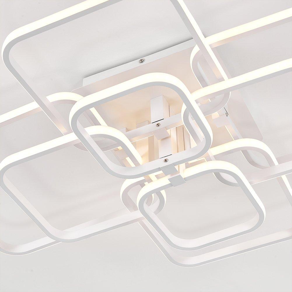 White - Kabinet UK - Contemporary LED Energy-Efficient Semi-Flush Light - 5
