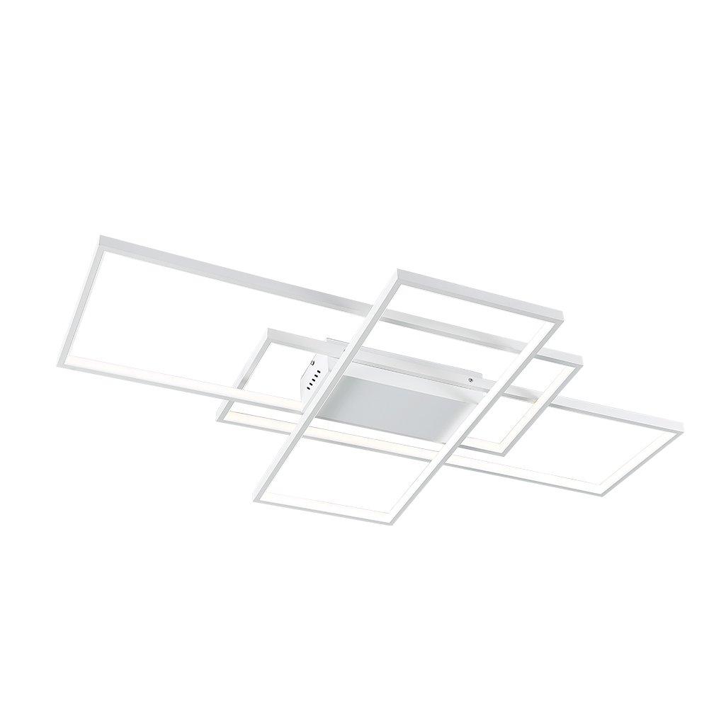 White - Kabinet UK - Rectangular LED Semi-Flush Light - 2