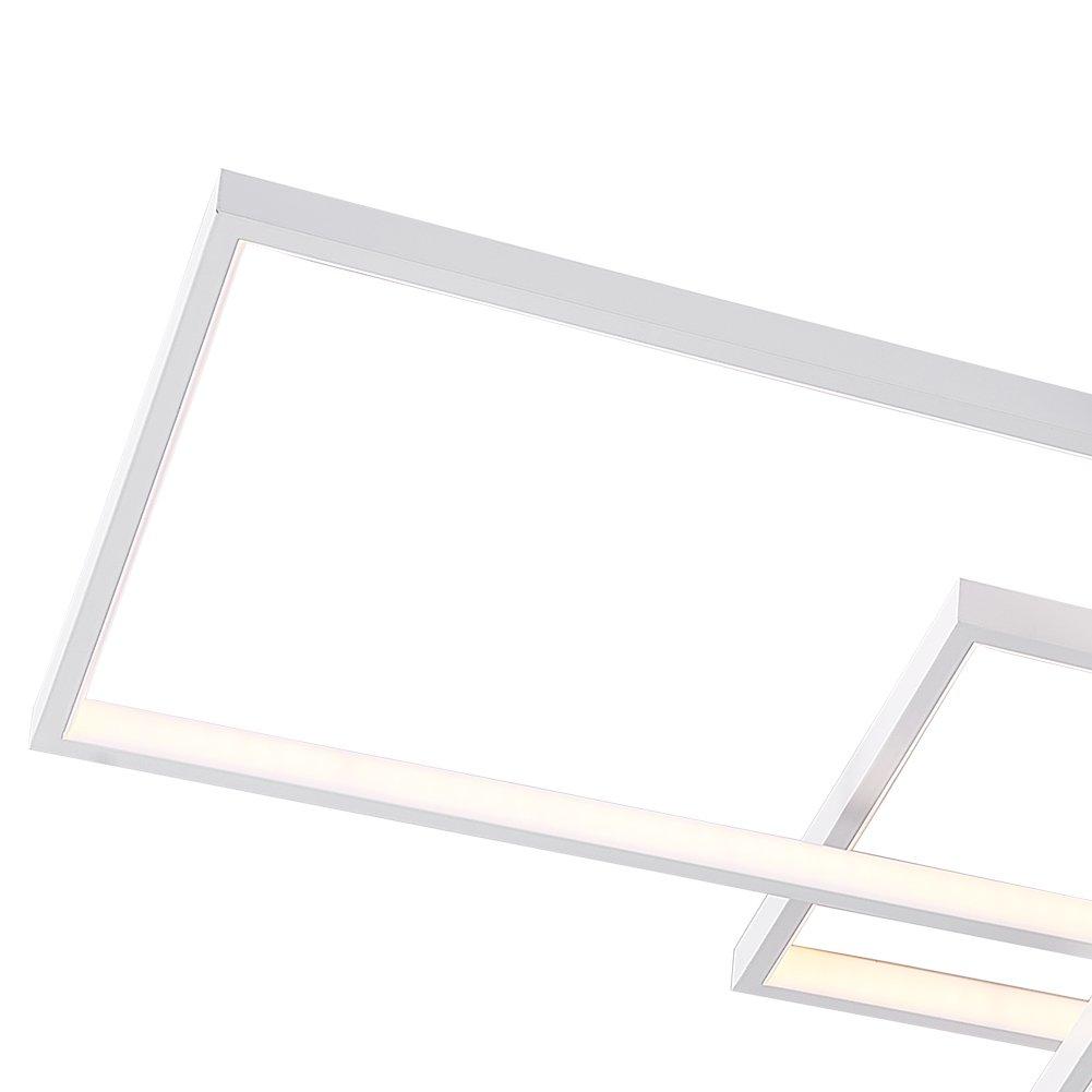 White - Kabinet UK - Rectangular LED Semi-Flush Light - 4