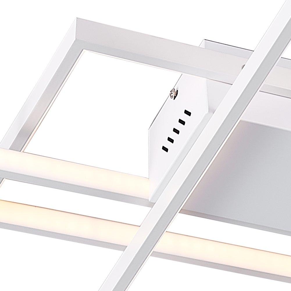 White - Kabinet UK - Rectangular LED Semi-Flush Light - 5