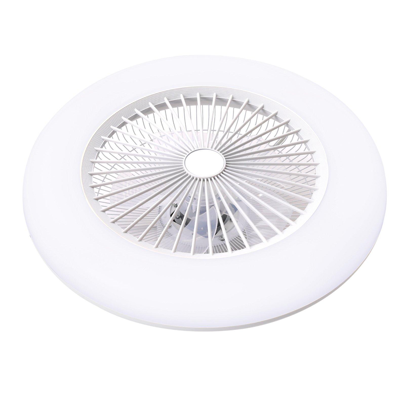 White - Kabinet UK - Round LED Ceiling Light Fan with Remote Control - 4