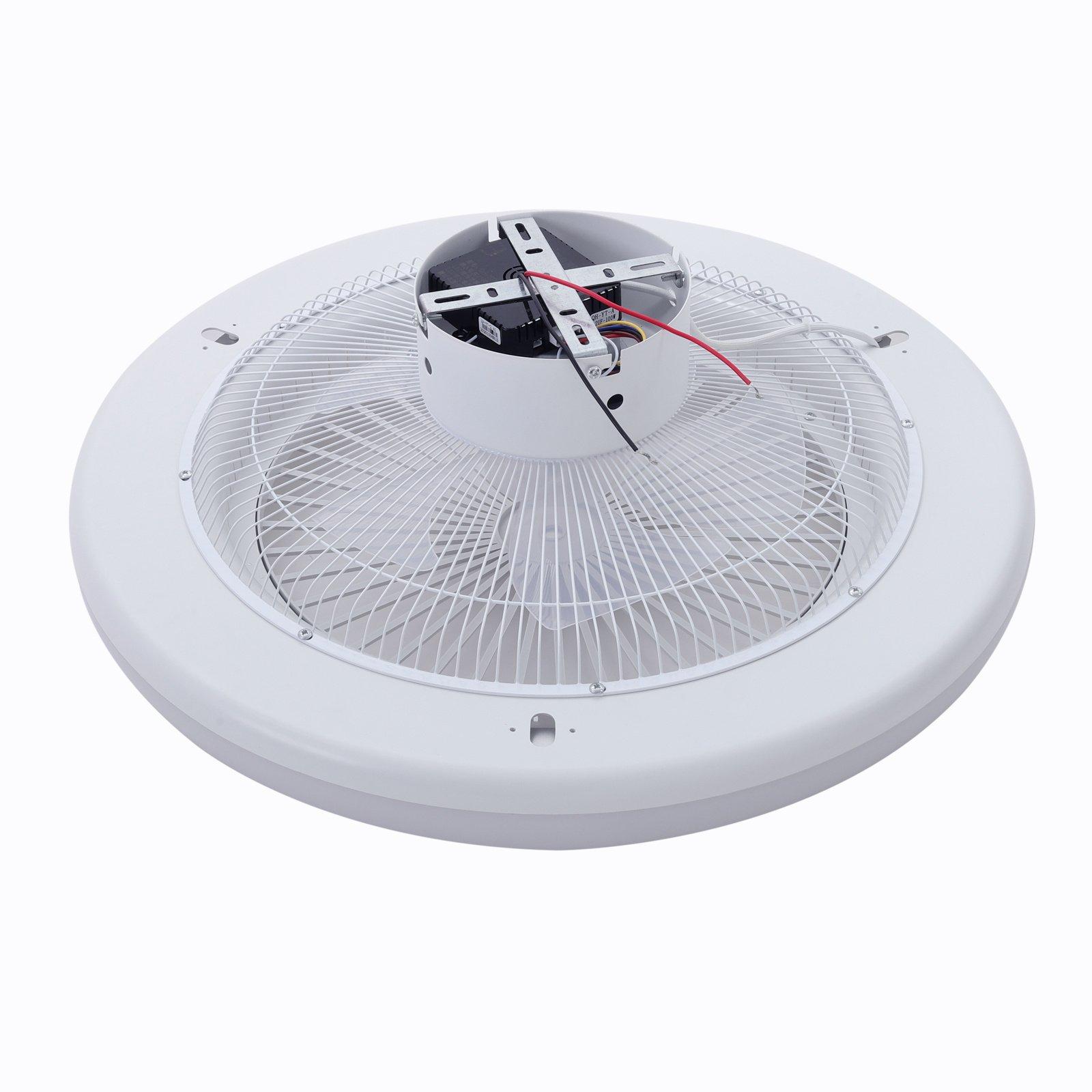 White - Kabinet UK - Round LED Ceiling Light Fan with Remote Control - 5