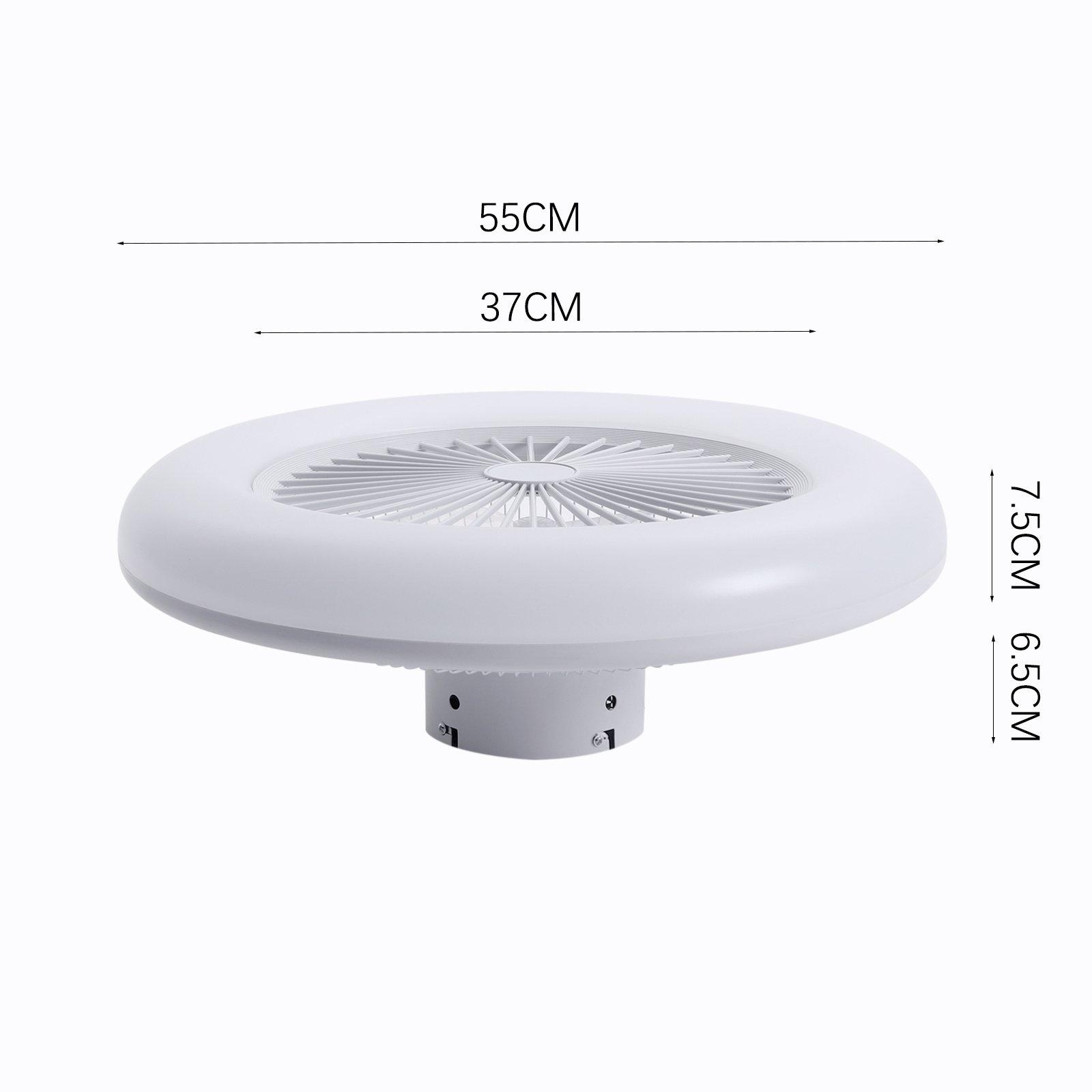 White - Kabinet UK - Round LED Ceiling Light Fan with Remote Control - 7