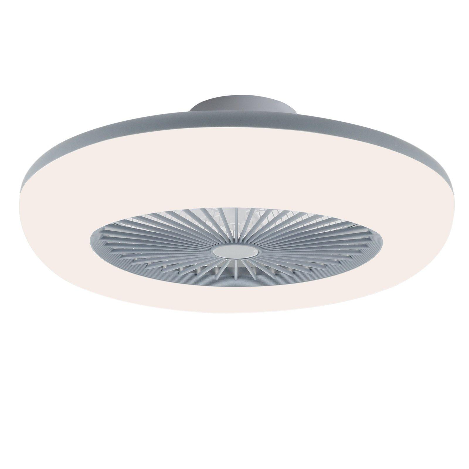 Kabinet Uk  Round Led Ceiling Light Fan With Remote Control - Grey