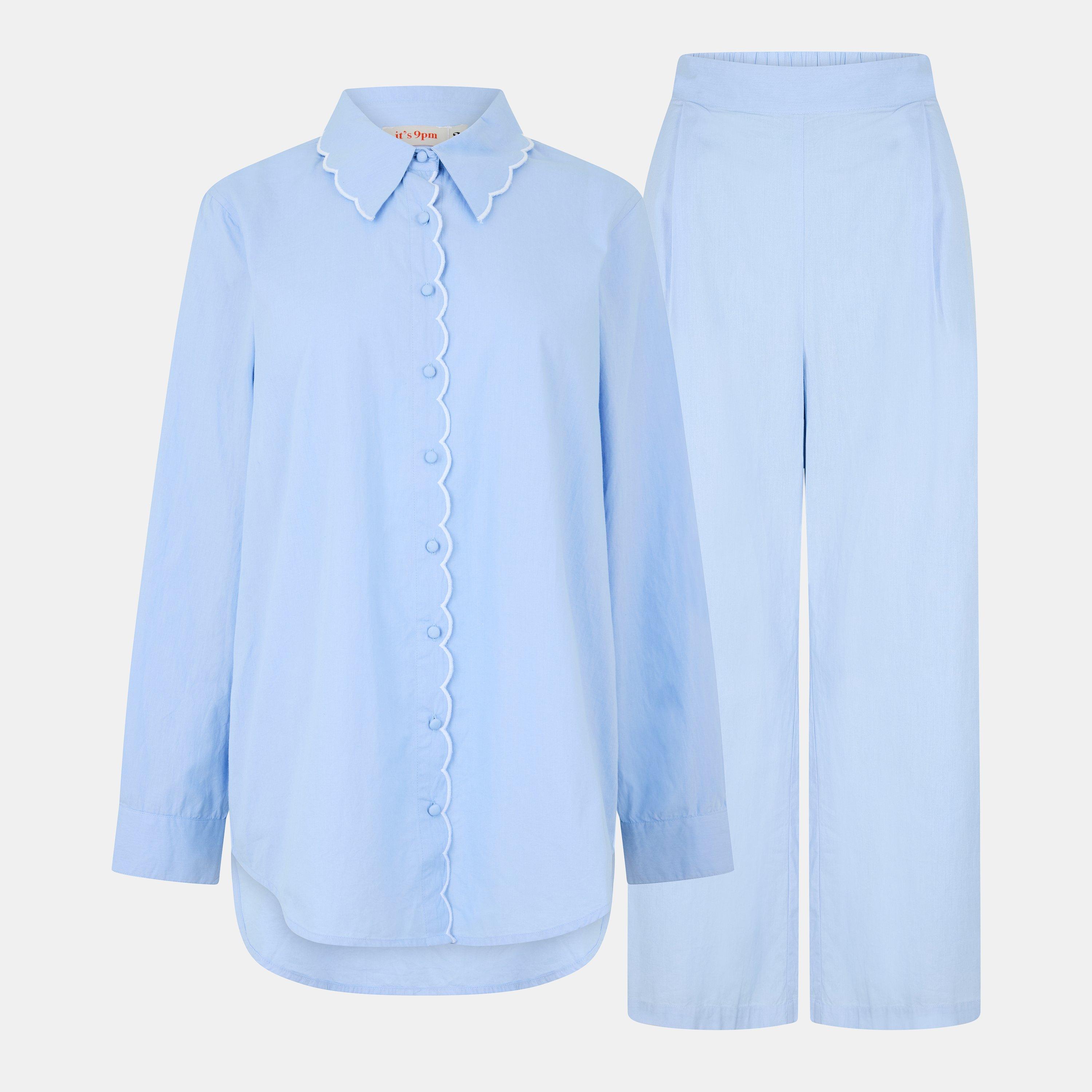 Blue - Its 9pm - Women's Ariel Wavy S Long Sleeve Pyjama Sets - 1