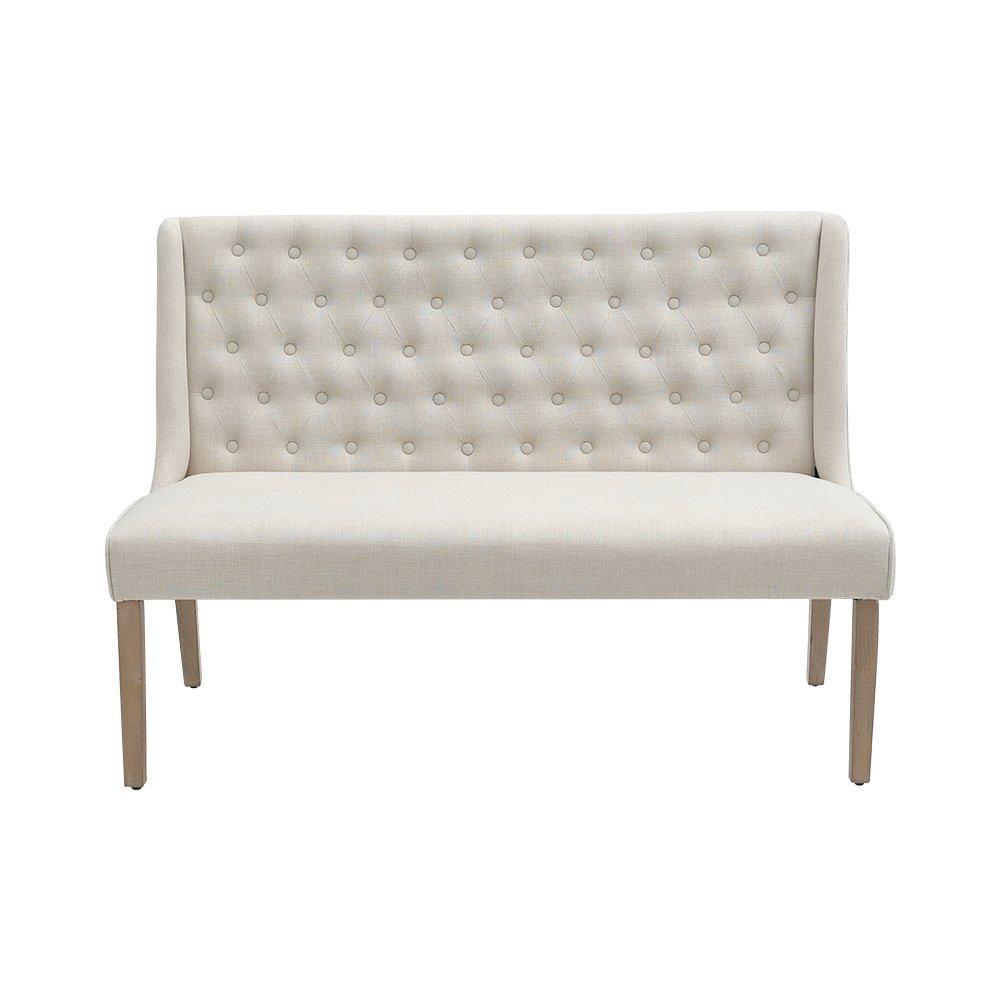 Kabinet UK Beige Upholstered Tufted Dining Bench