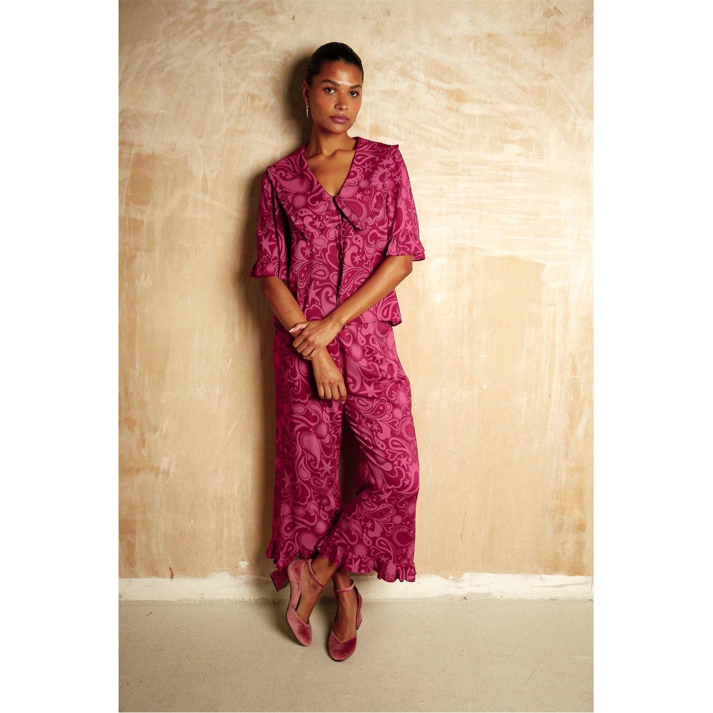 Pink - Its 9pm - Women's Selene Paisl Long Sleeve Pyjama Set - 3