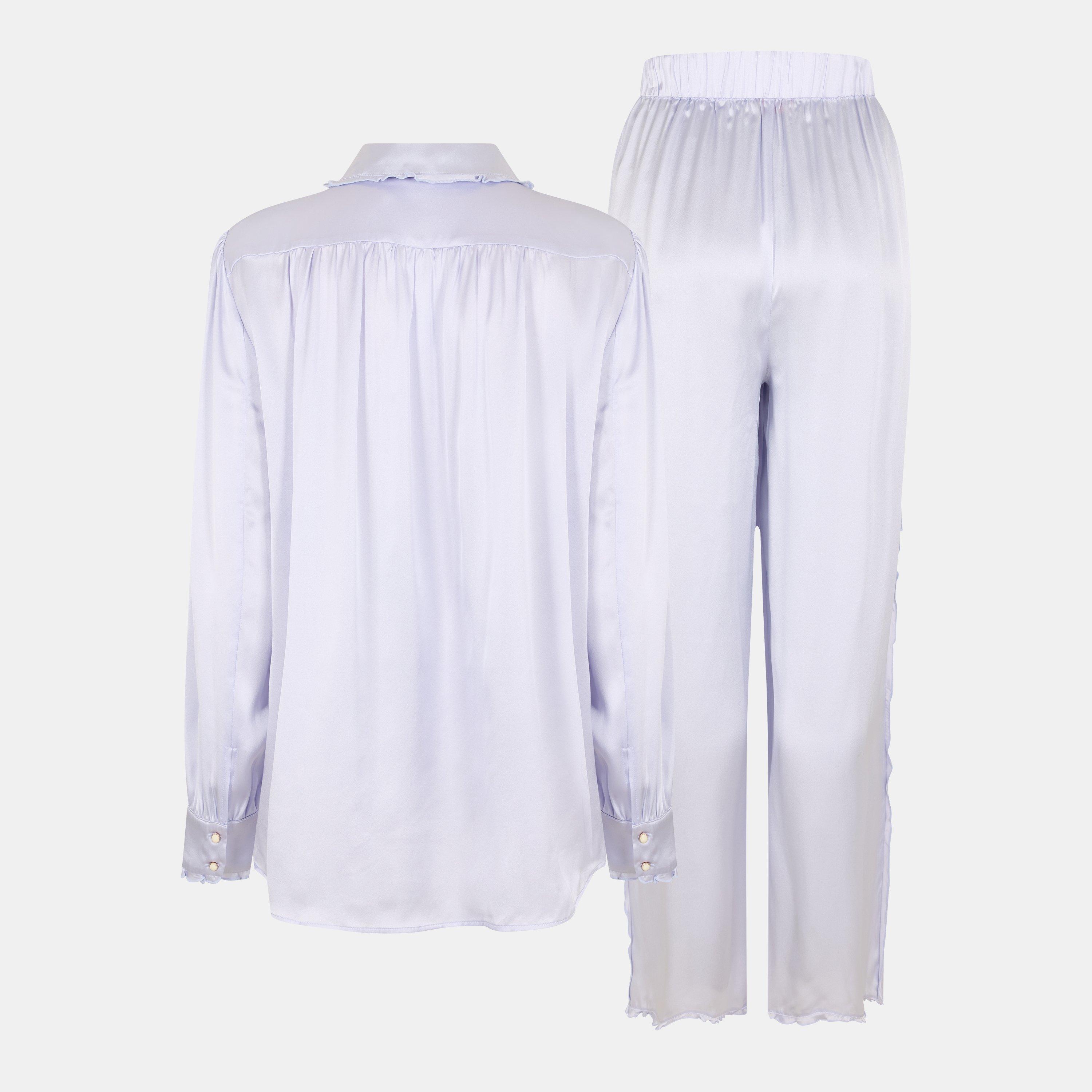 Lilac - Its 9pm - Women's Vogue Silk Long Sleeve Pyjama Sets - 2