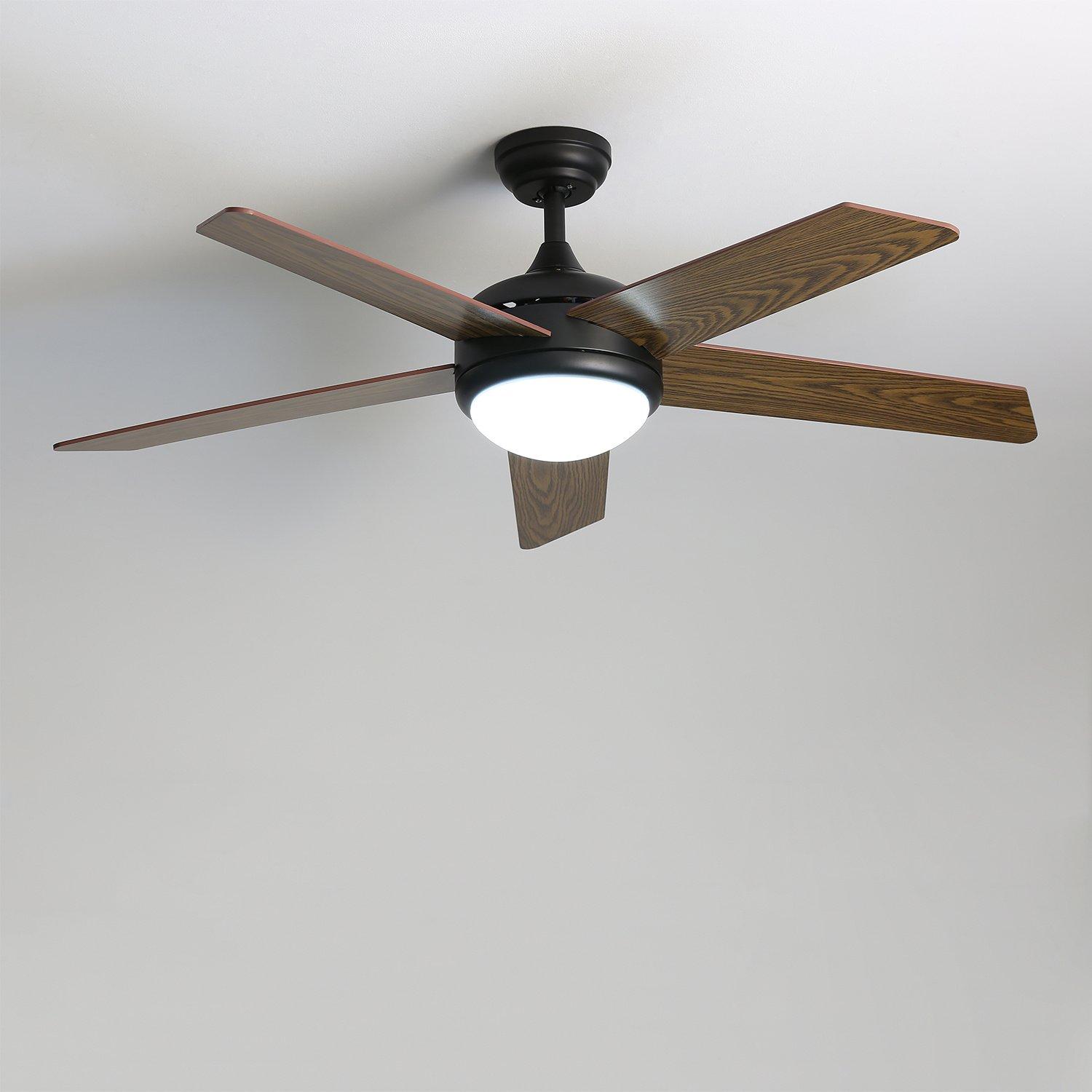 Brown - Kabinet UK - Rustic 5-Blade LED Ceiling Fan with Remote - 2