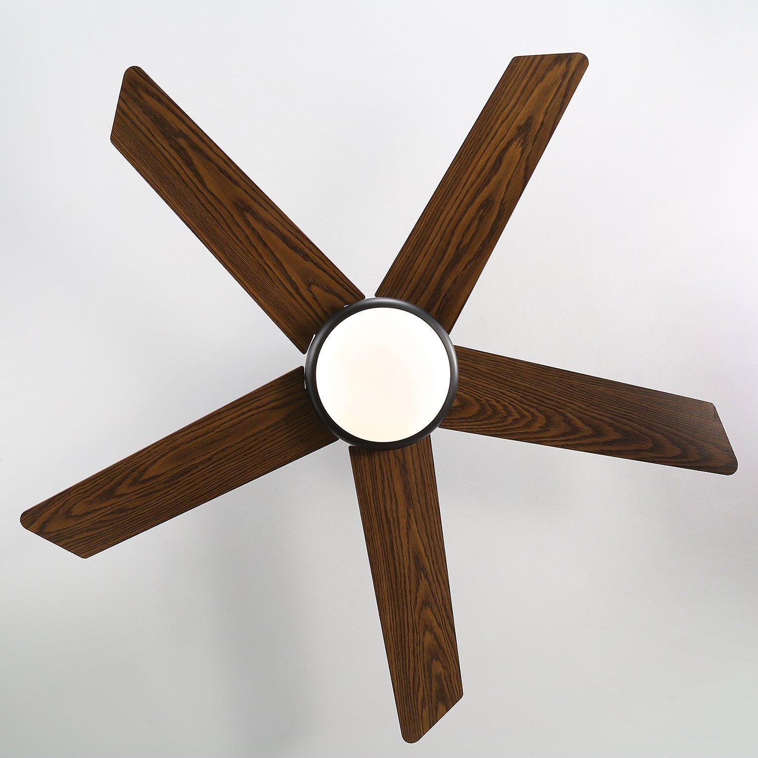 Brown - Kabinet UK - Rustic 5-Blade LED Ceiling Fan with Remote - 3