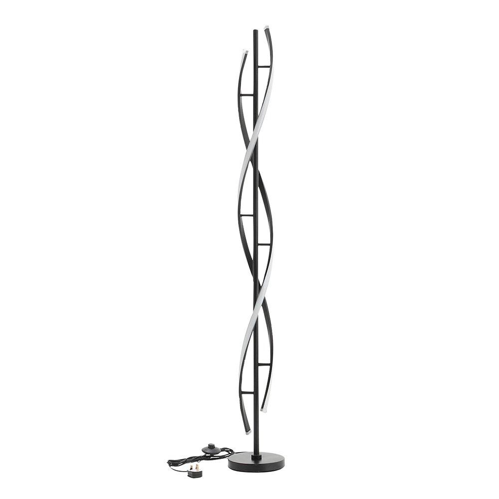 Black - Kabinet UK - 42W Modern LED Floor Lamp for Living Room & Office - 2