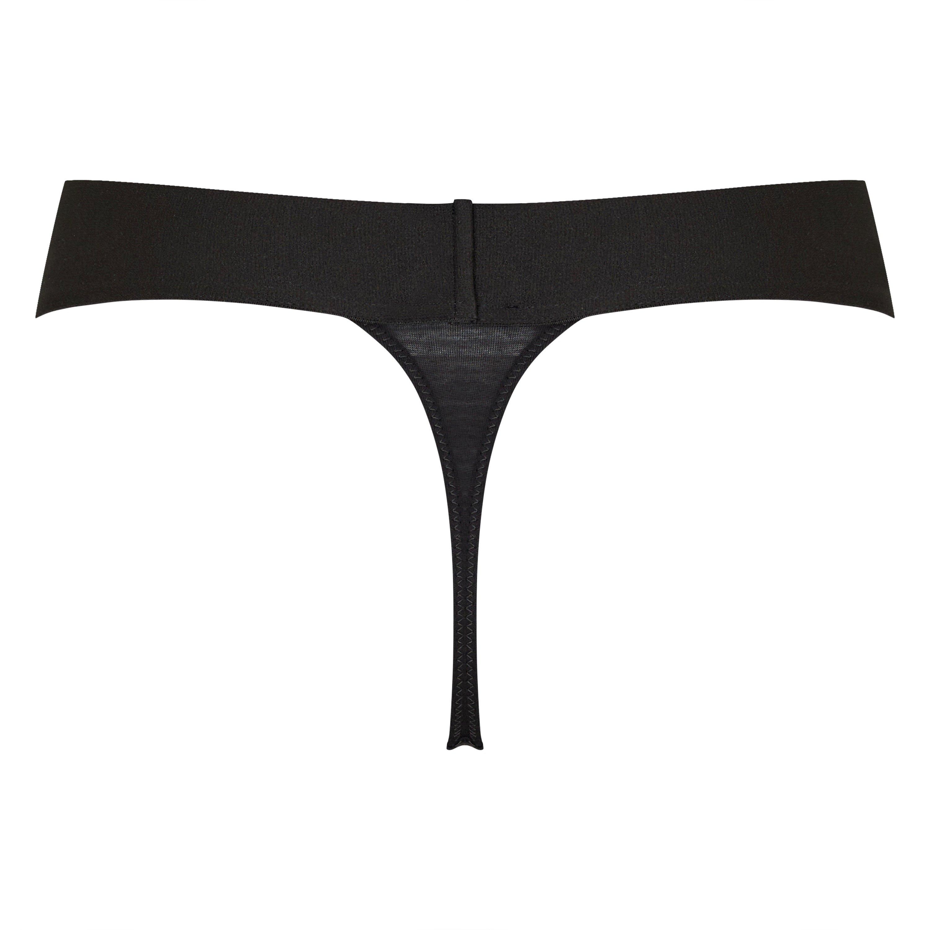 Blk/Wht 1001 - Palm Angels - Logo Thong - 2