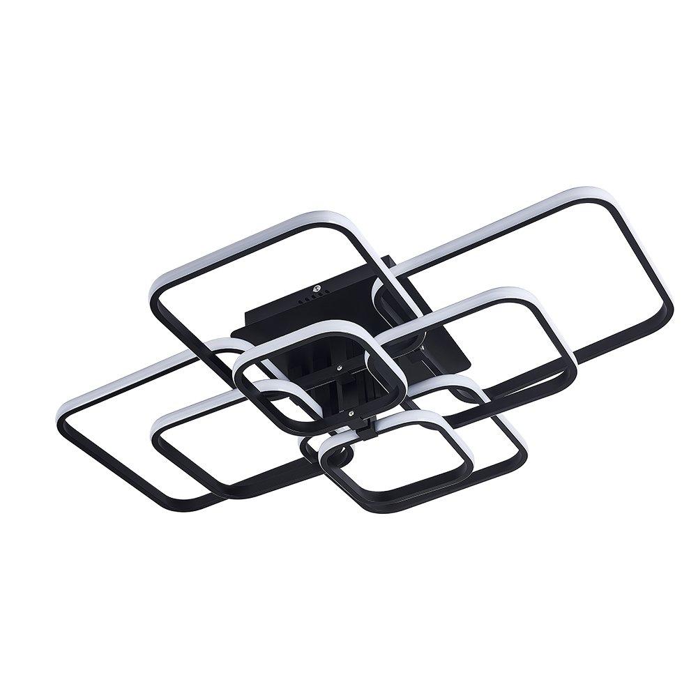 Black - Kabinet UK - Contemporary LED Adjusted Semi-Flush Ceiling Light - 2